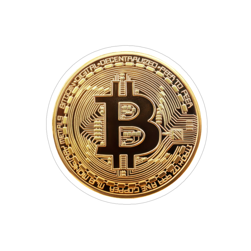 Bitcoin Transparent Outdoor Stickers, Die-Cut, 1pc
