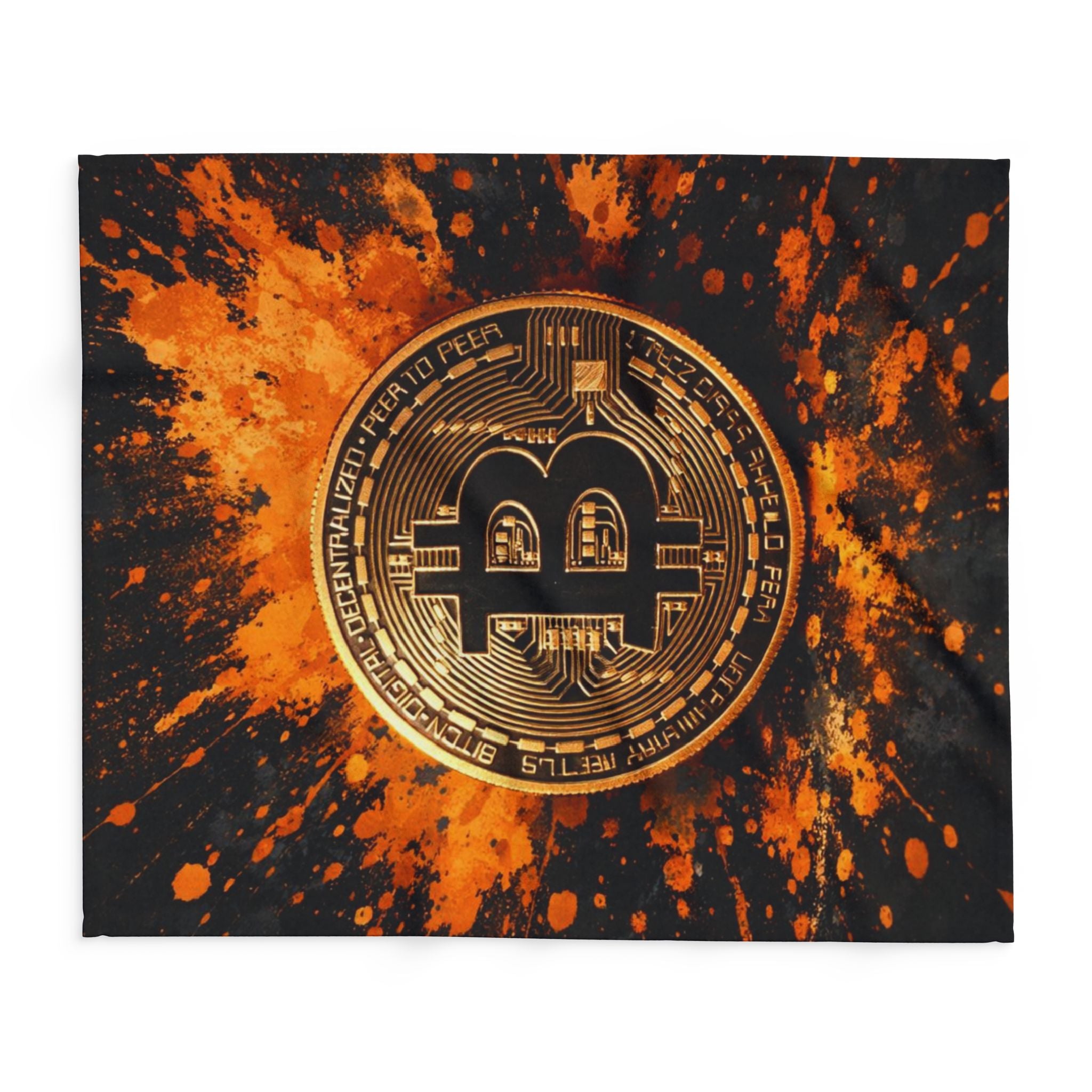 Bitcoin Full Art Arctic Fleece Blanket