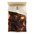 Bitcoin Bull Orange Eyes Microfiber Duvet Cover