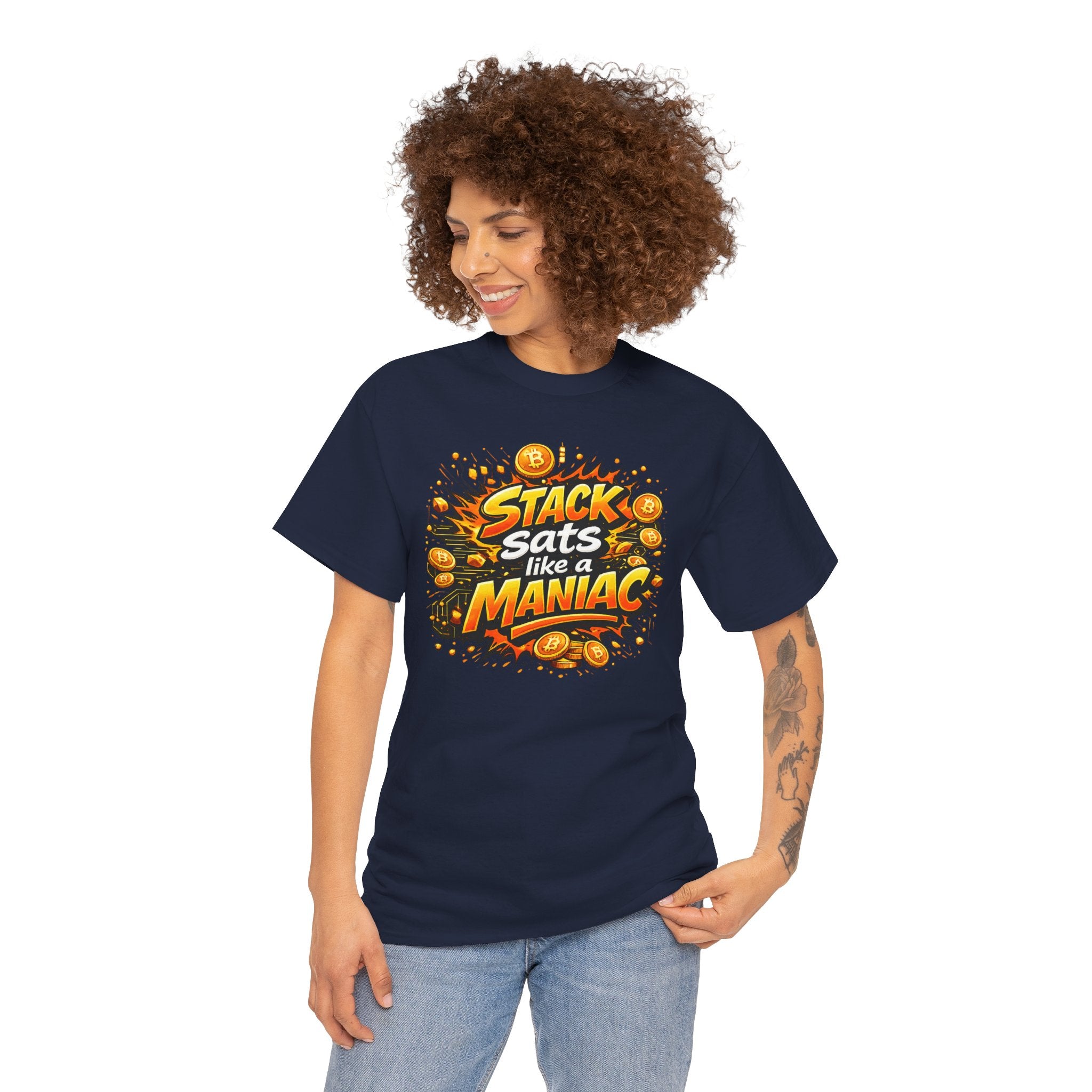Stack Sats Abstract Unisex Heavy Cotton Tee