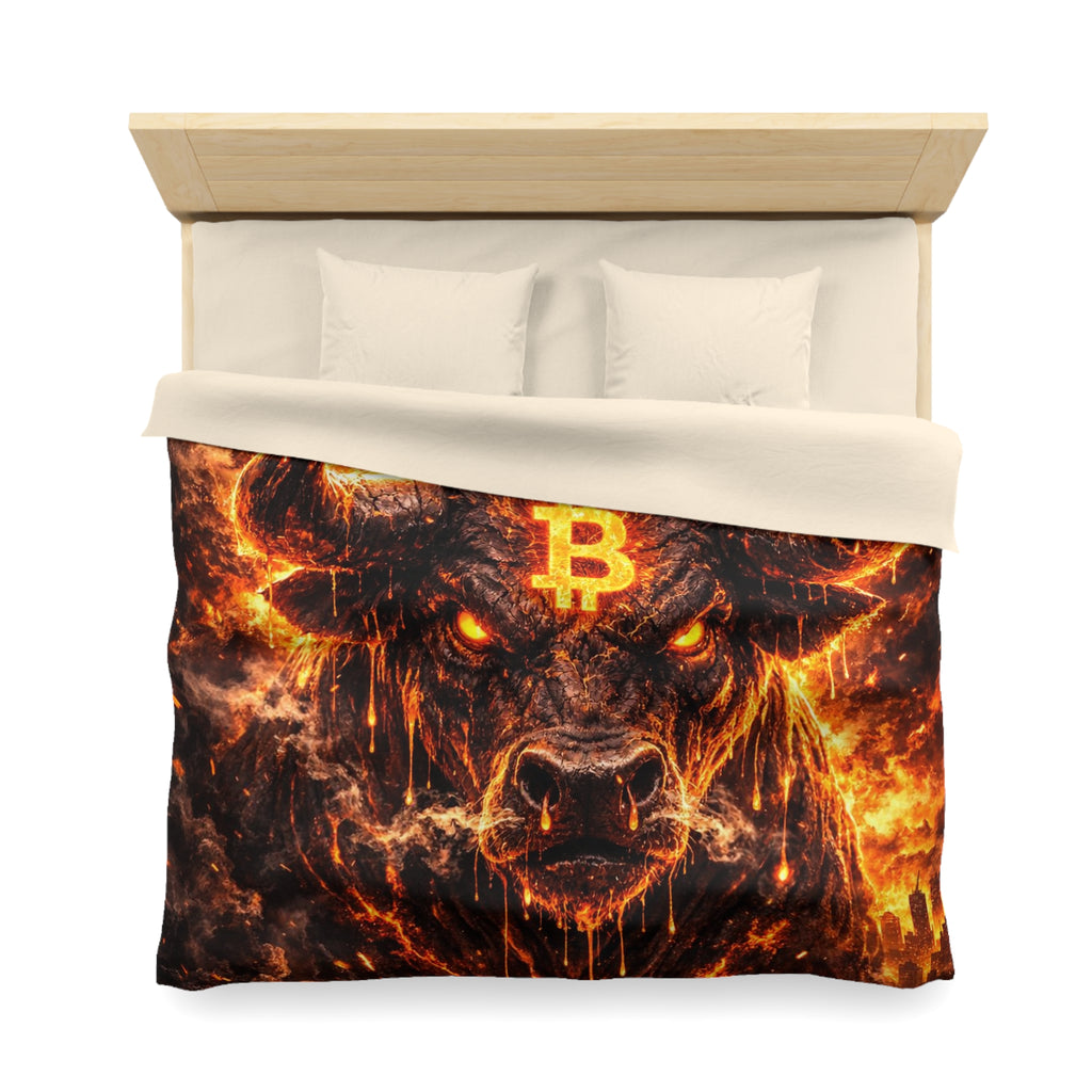 Bitcoin Bull Microfiber Duvet Cover