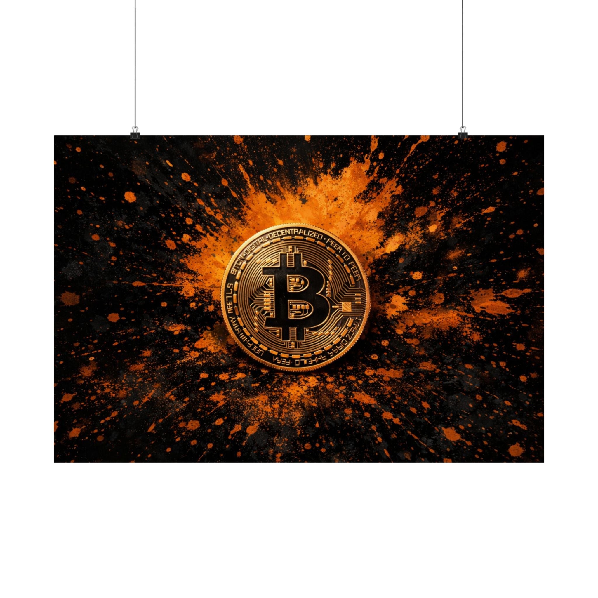 Bitcoin Full Art Matte Horizontal Posters