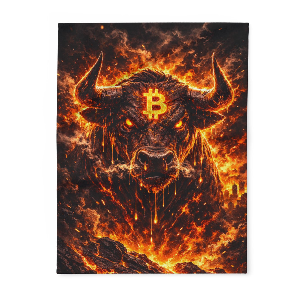 Bitcoin Bull Arctic Fleece Blanket