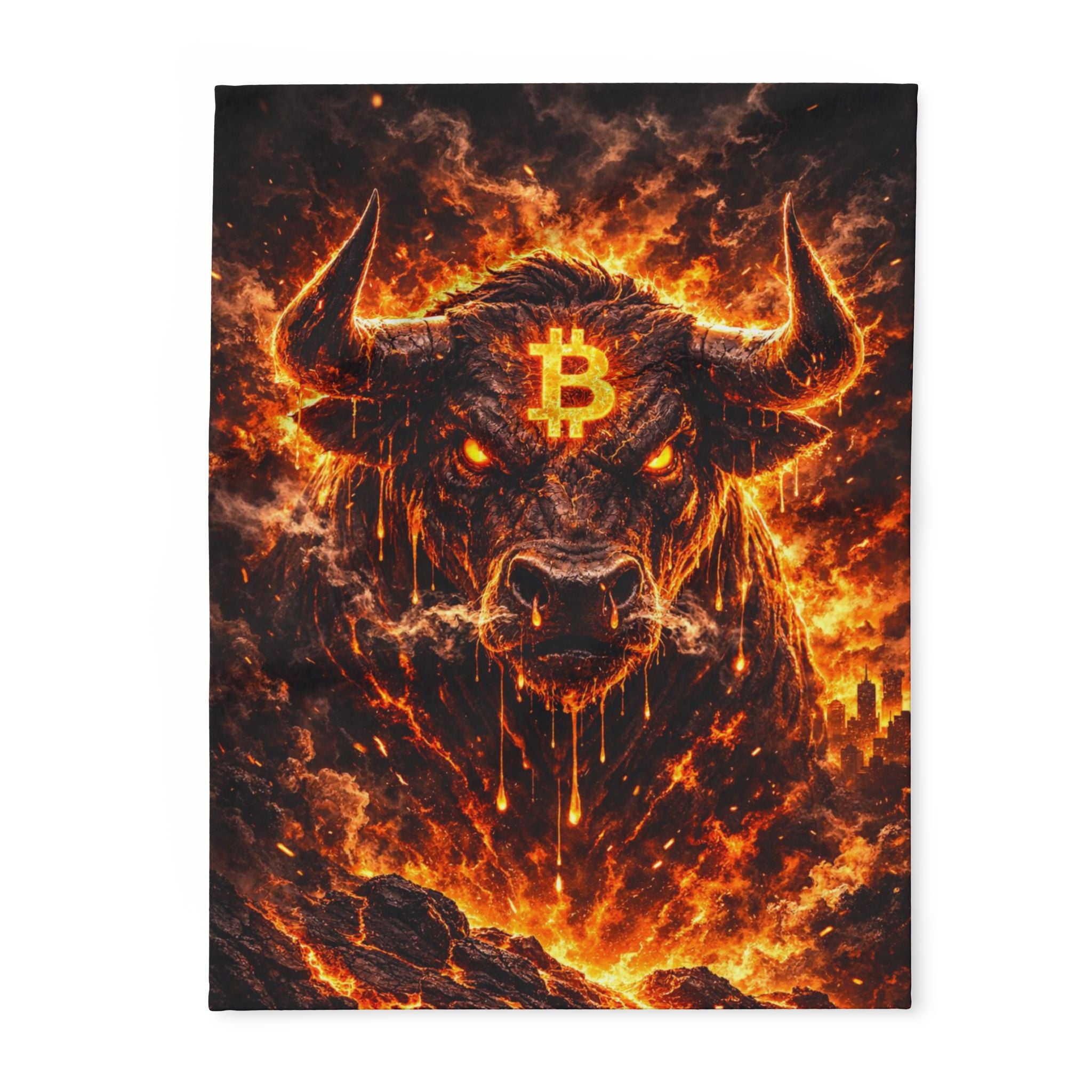 Bitcoin Bull Arctic Fleece Blanket