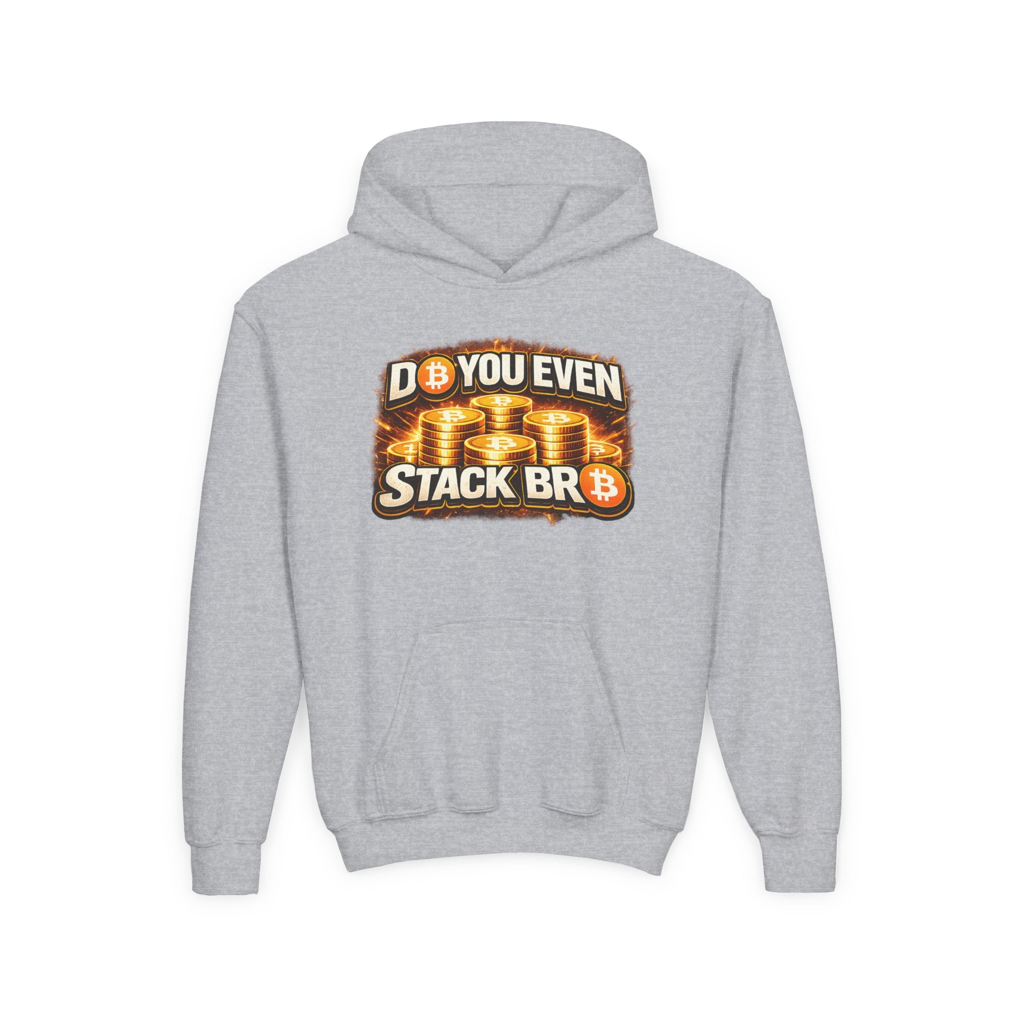 Do You Even Stack Bro Double Sided Youth Heavy Blend Hooded Sweatshirt