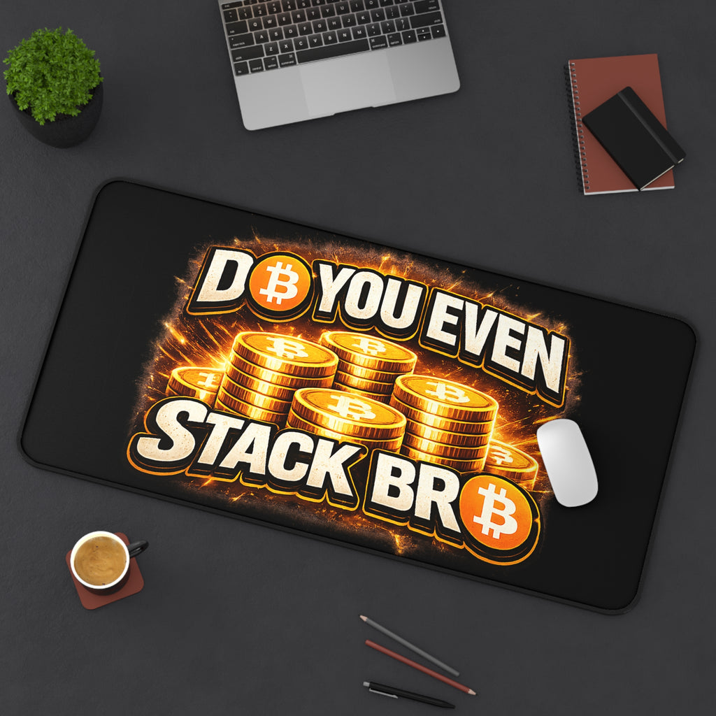 Do You Even Stack Bro Full Art Black Desk Mat