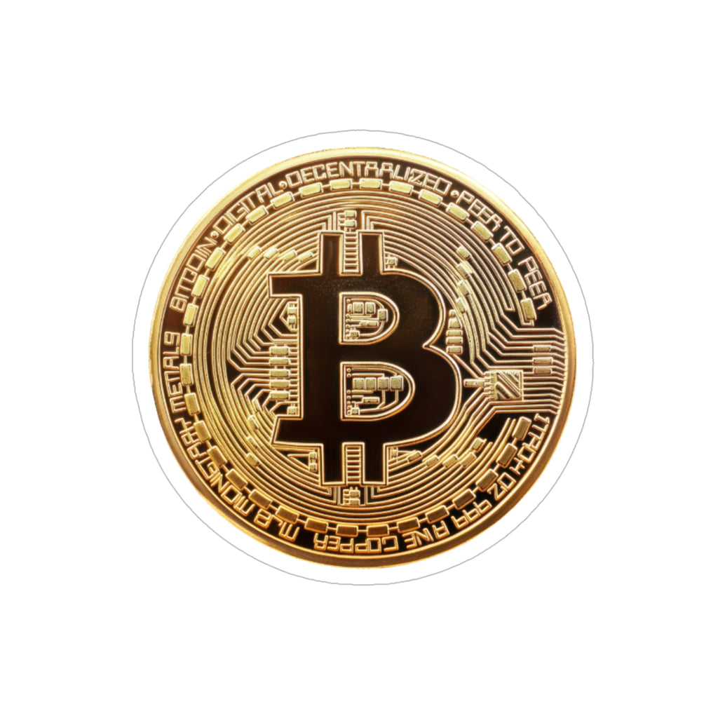 Bitcoin Transparent Outdoor Stickers, Die-Cut, 1pc