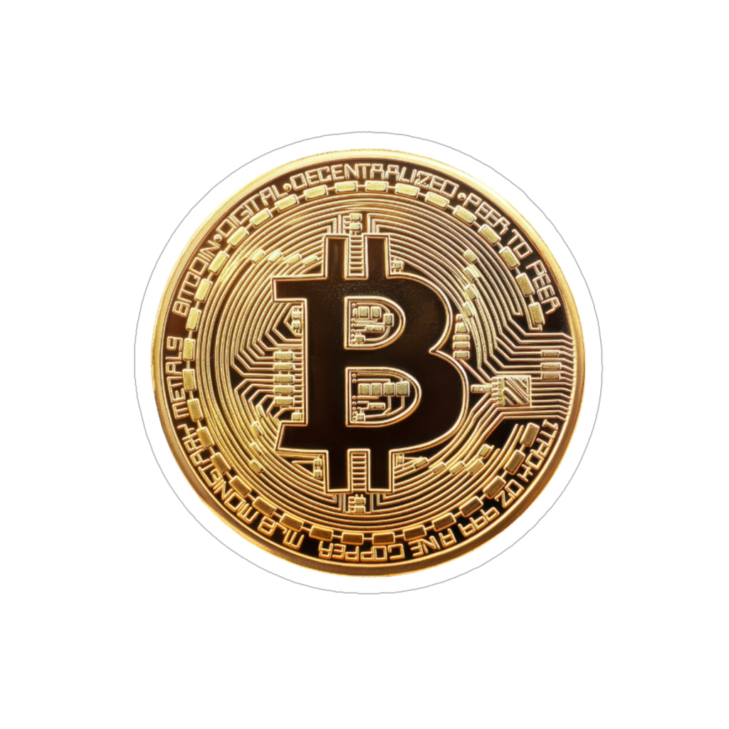Bitcoin Transparent Outdoor Stickers, Die-Cut, 1pc