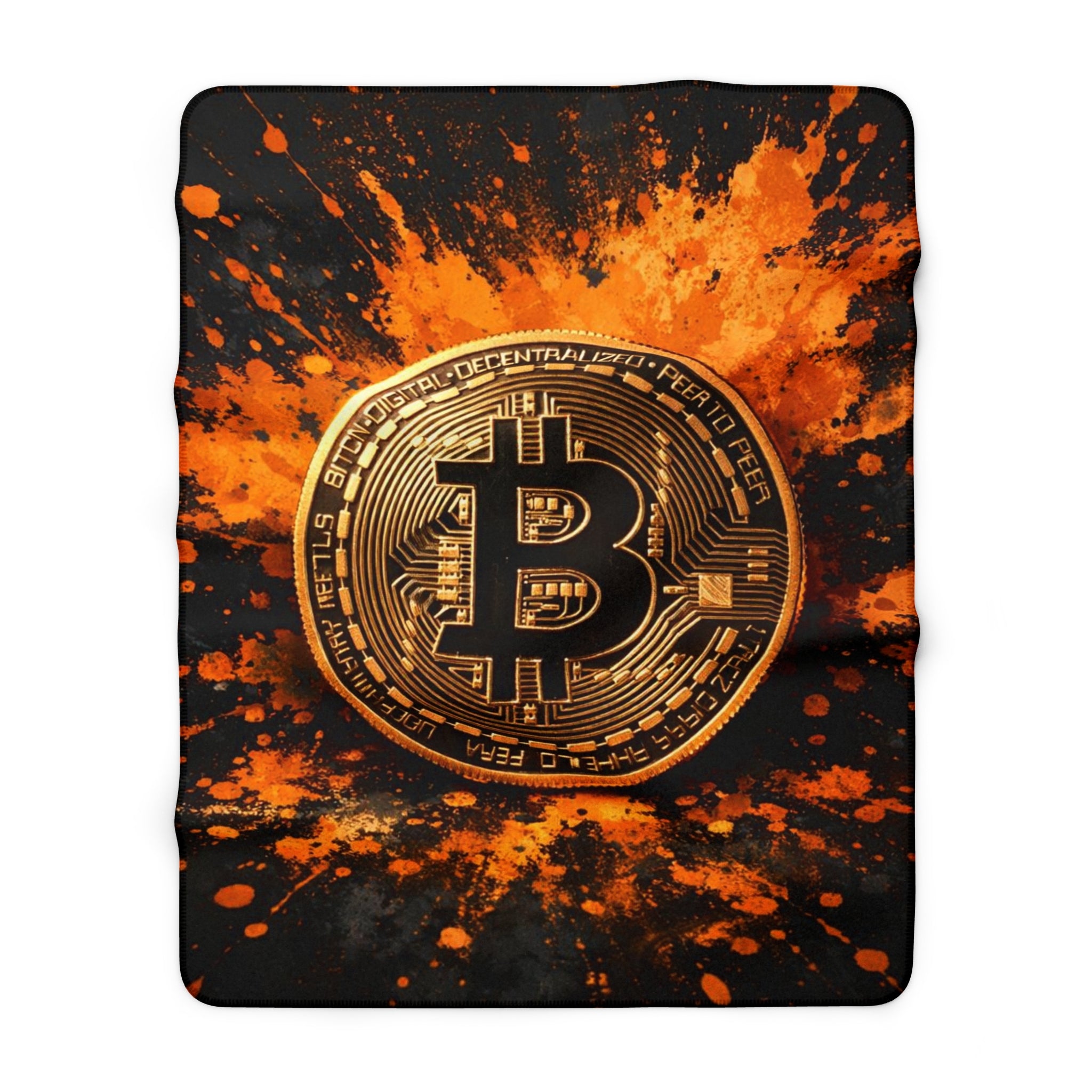 Bitcoin Full Art Sherpa Fleece Blanket