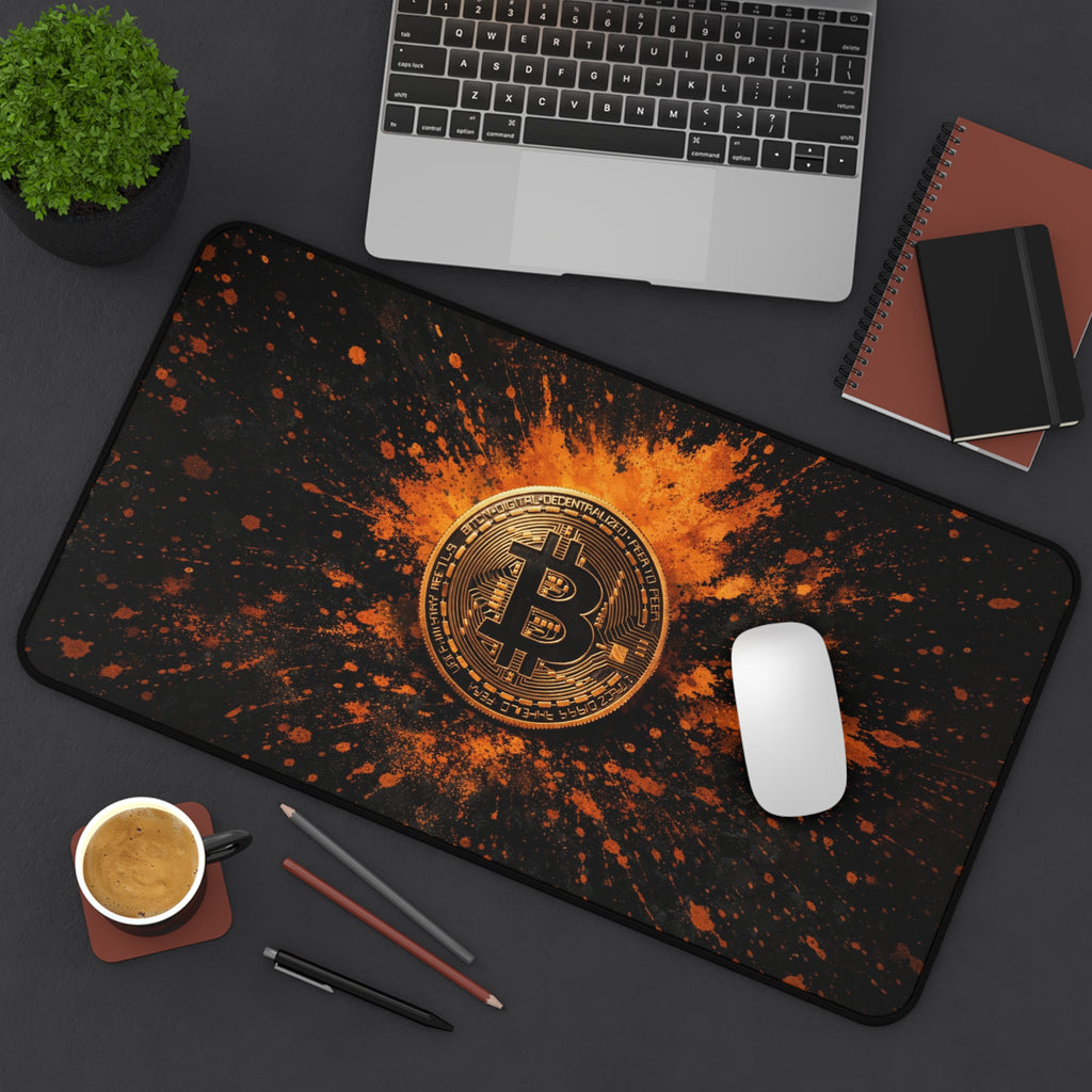 Bitcoin Abstract Desk Mat