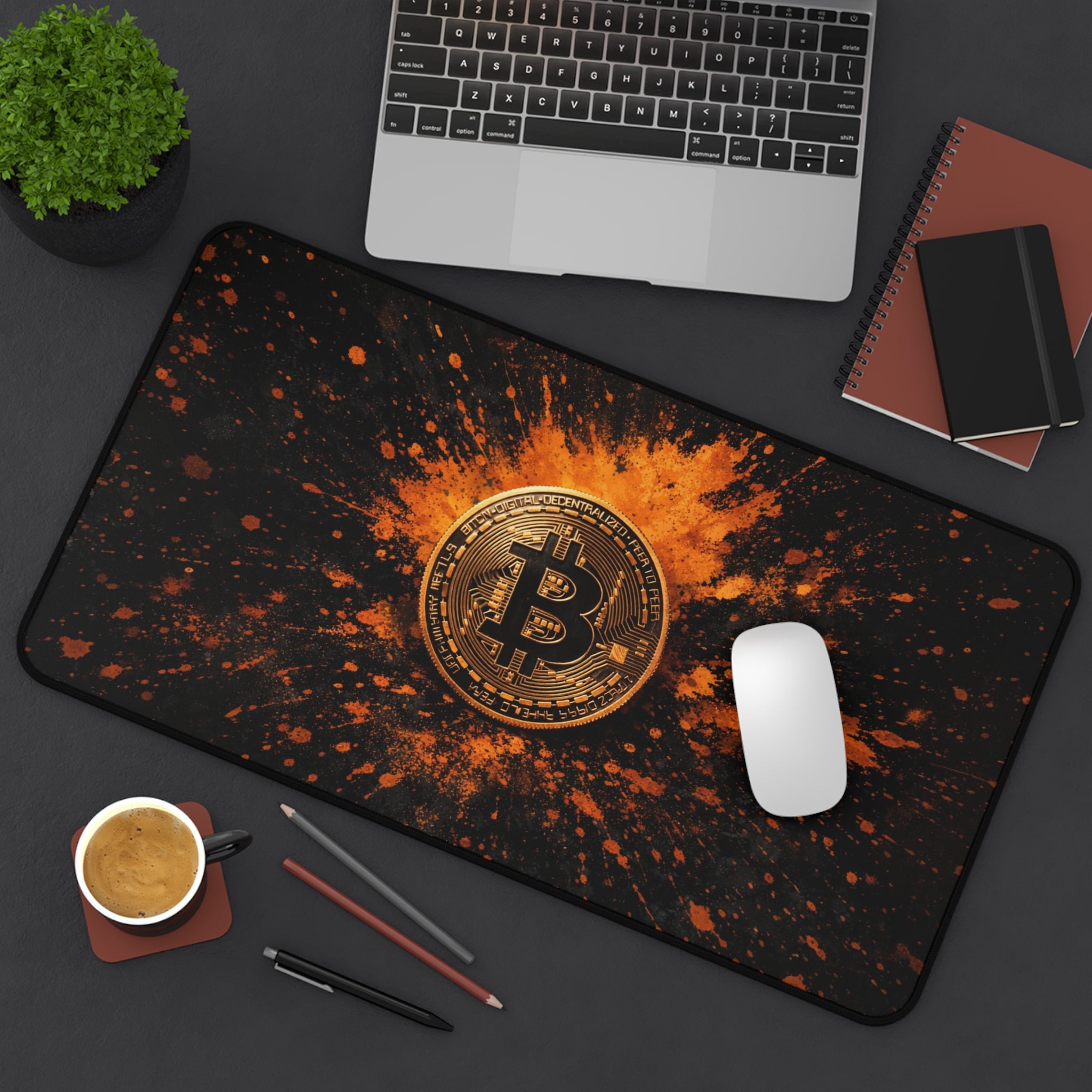Bitcoin Abstract Desk Mat