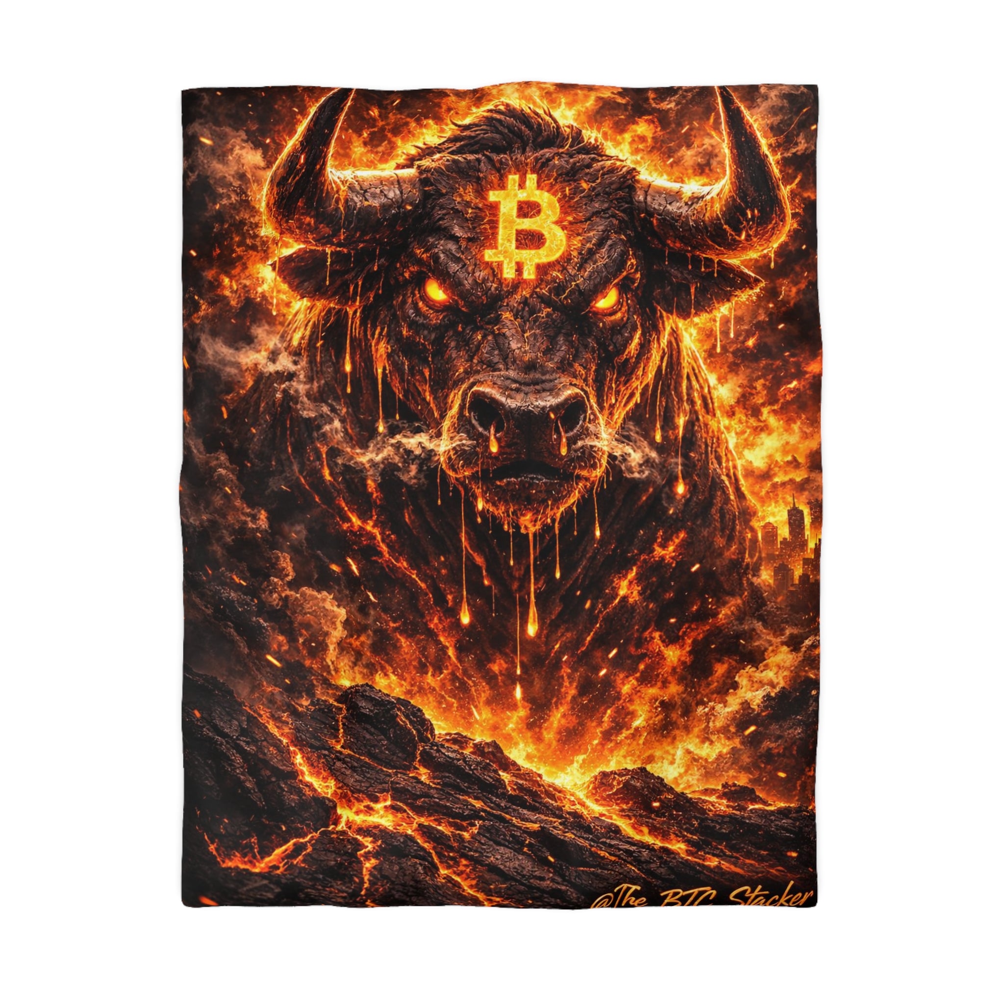 Bitcoin Bull Microfiber Duvet Cover