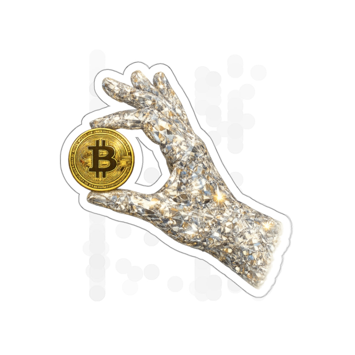 Diamond Hand Bitcoin Die-Cut Stickers