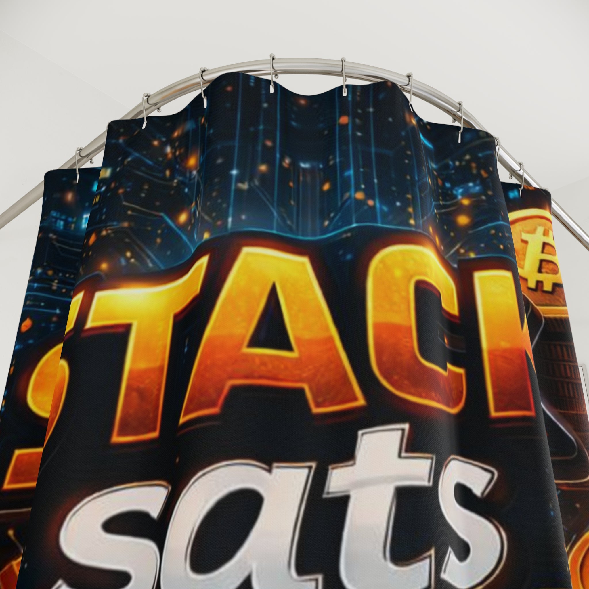 Stack like a Maniac Abstract Shower Curtains