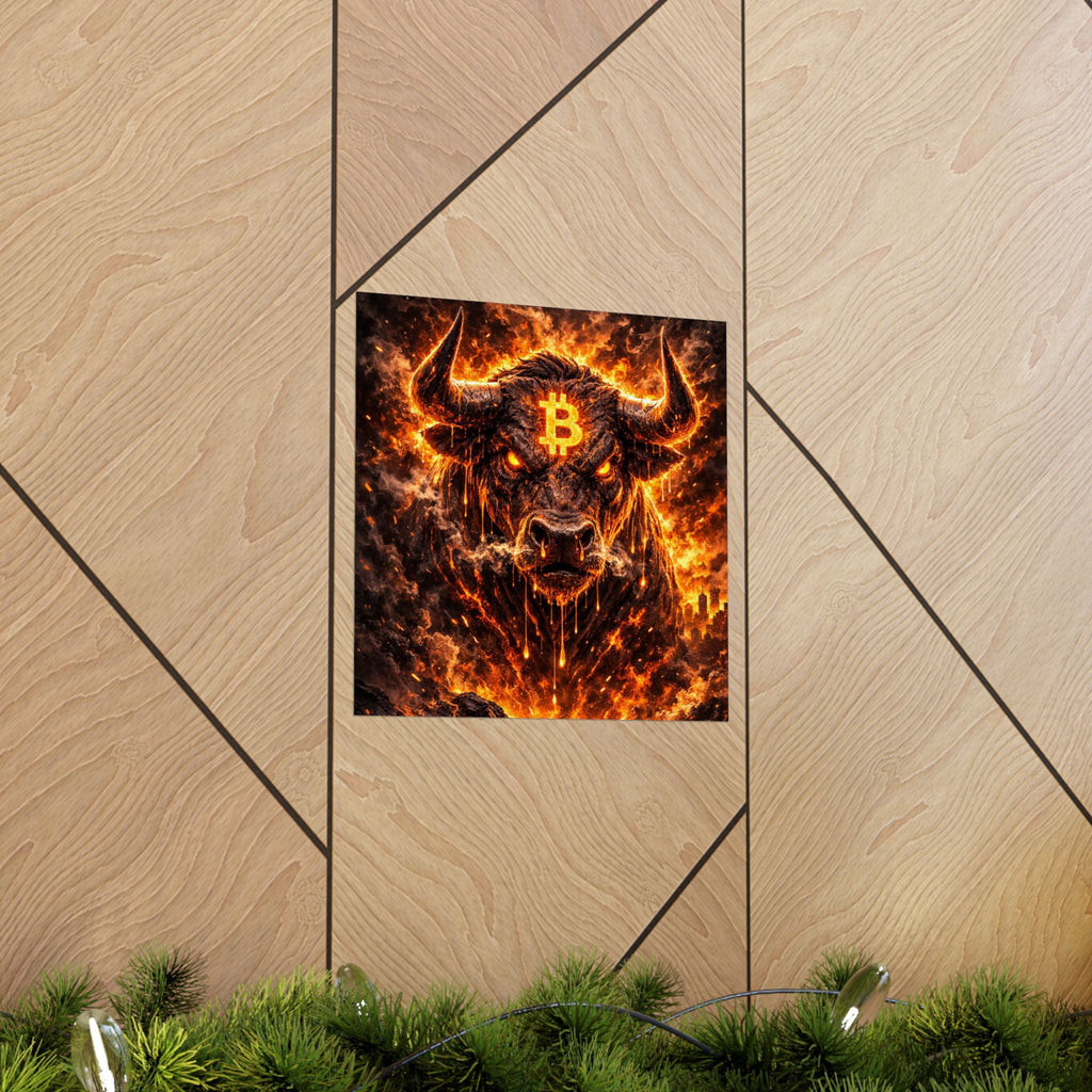 Bitcoin Bull Matte Vertical Posters