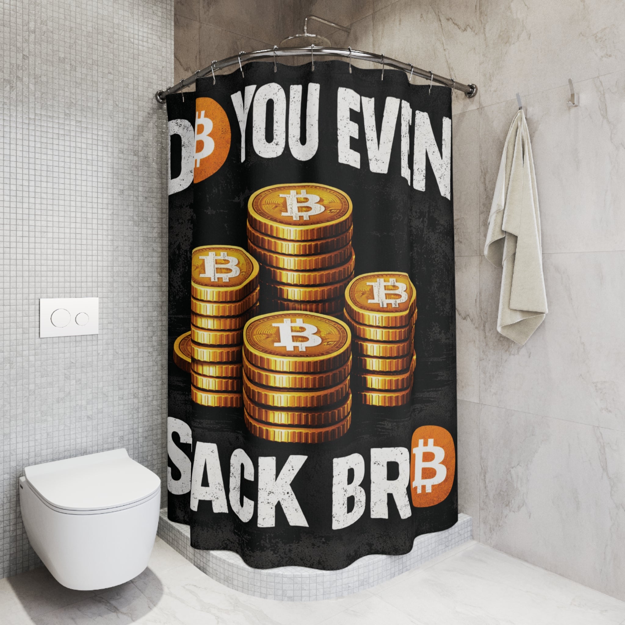 Do You Even Stack Bro Abstract Shower Curtains