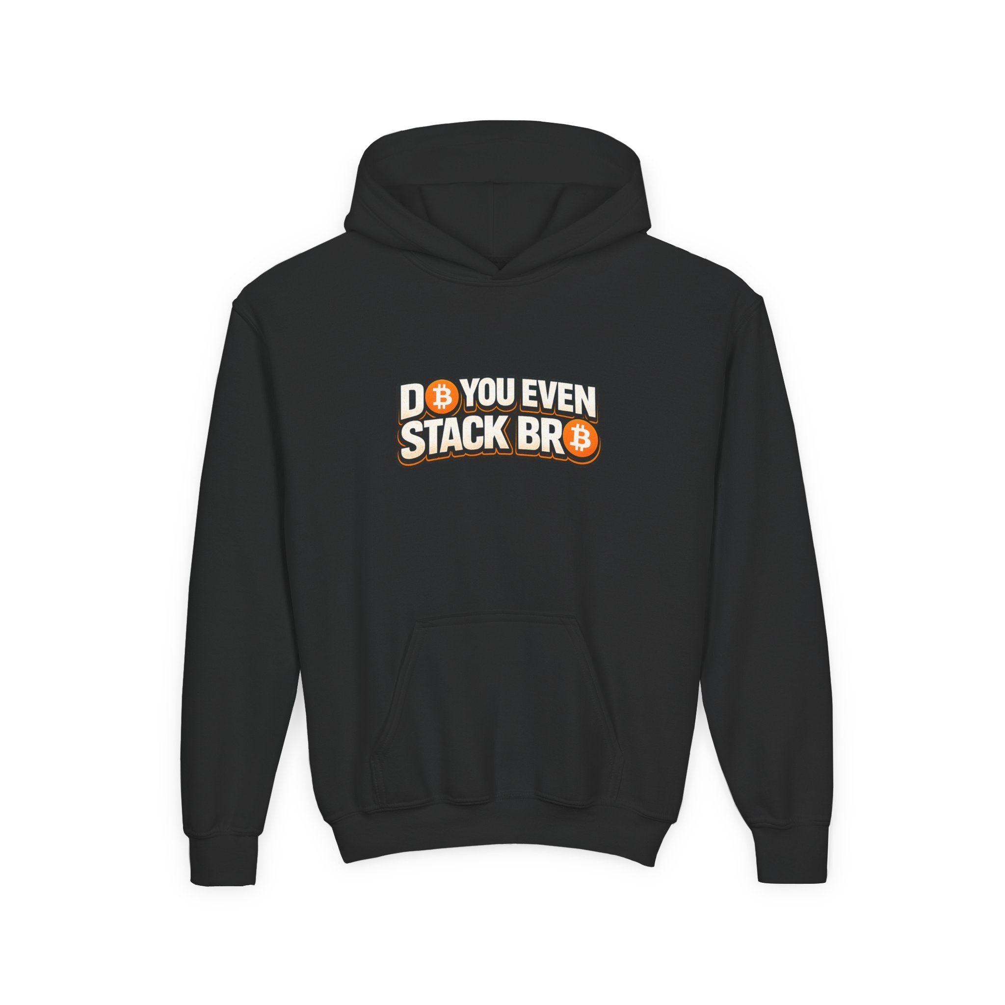 Bitcoin Double Sided Youth Heavy Blend Hooded Sweatshirt