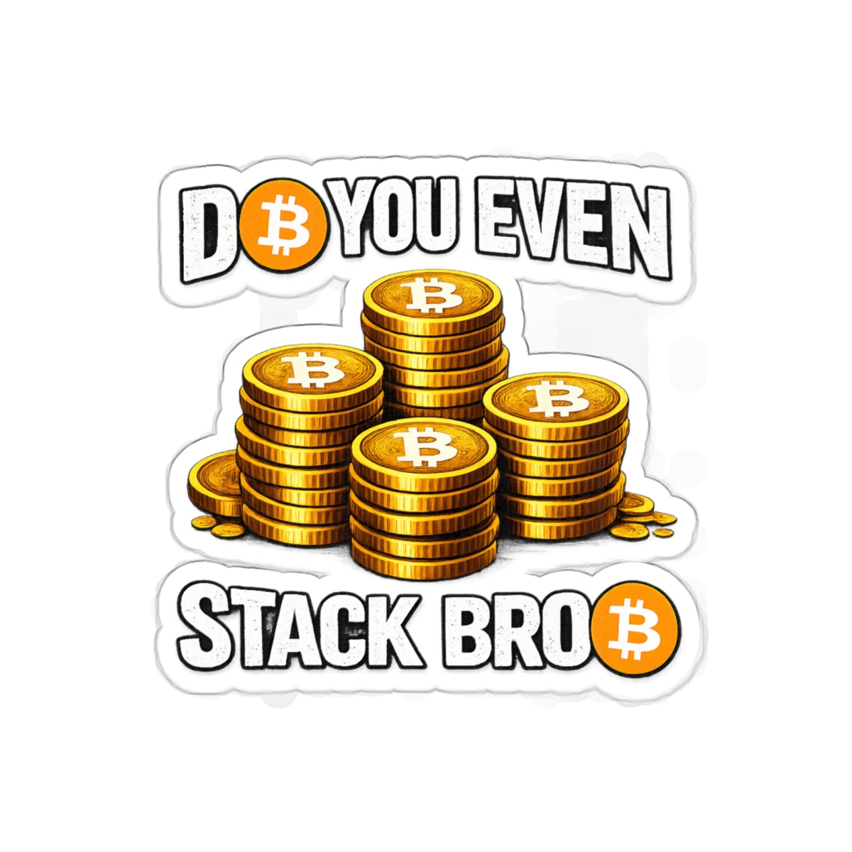 Bitcoin Stack Die-Cut Stickers