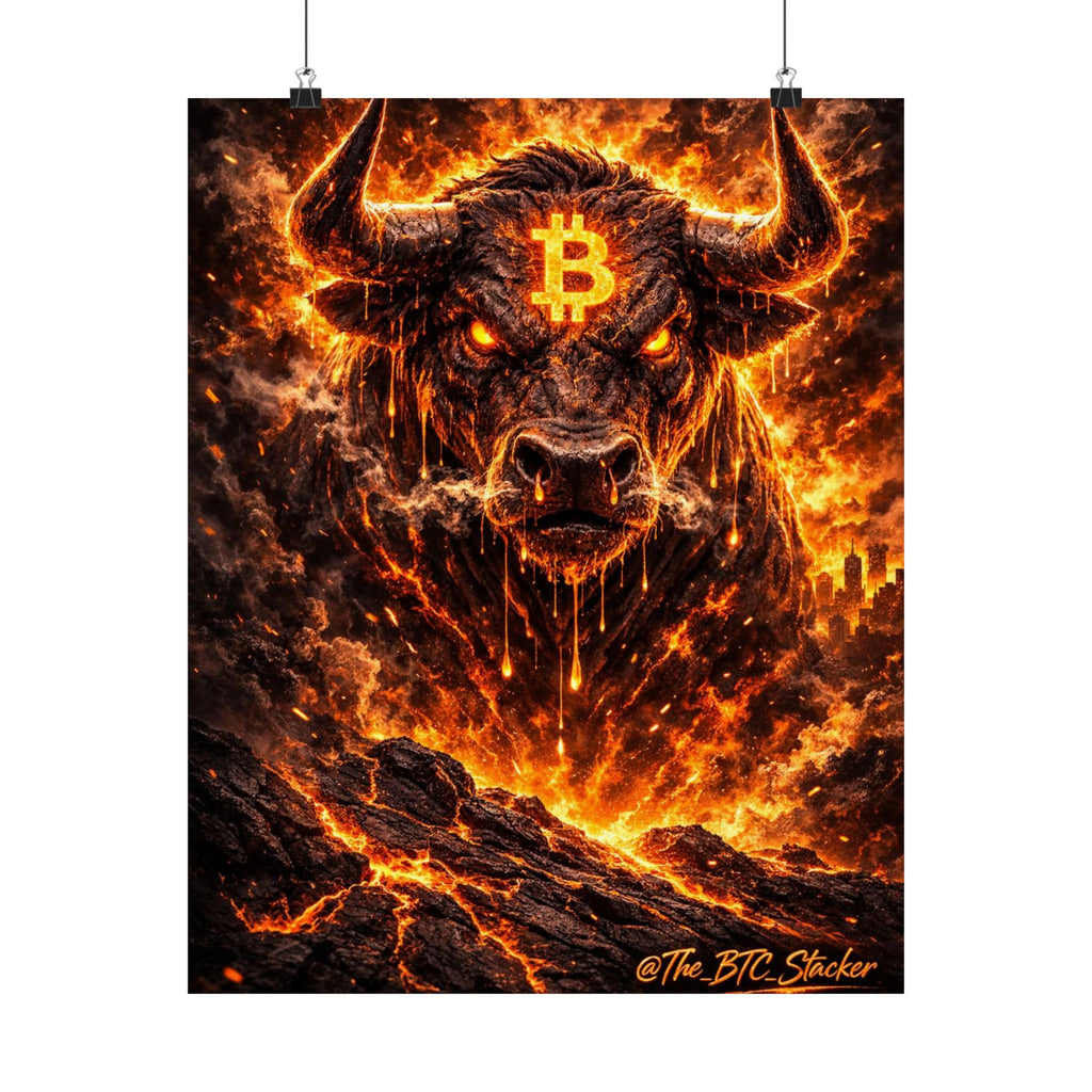 Bitcoin Bull Matte Vertical Posters