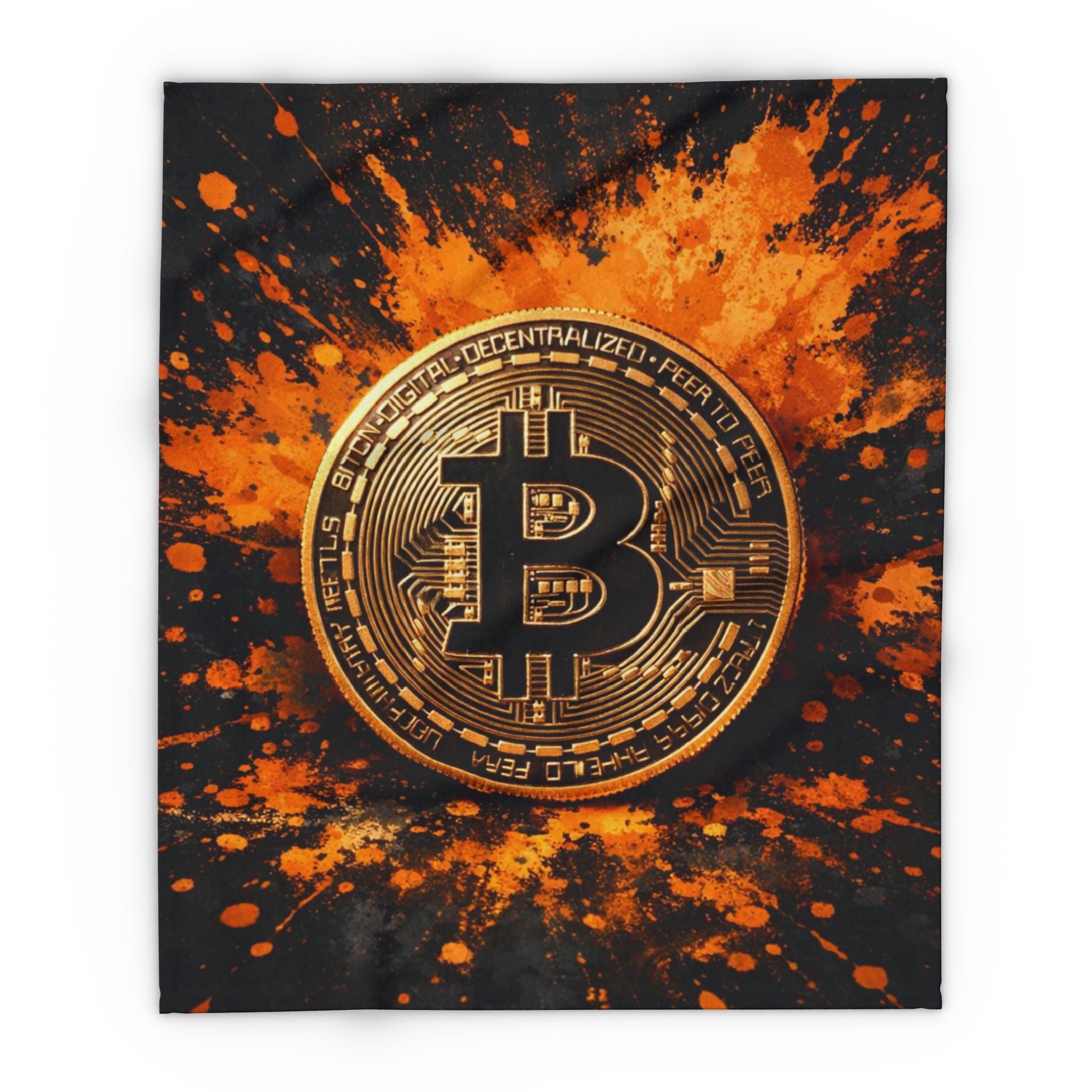 Bitcoin Full Art Arctic Fleece Blanket