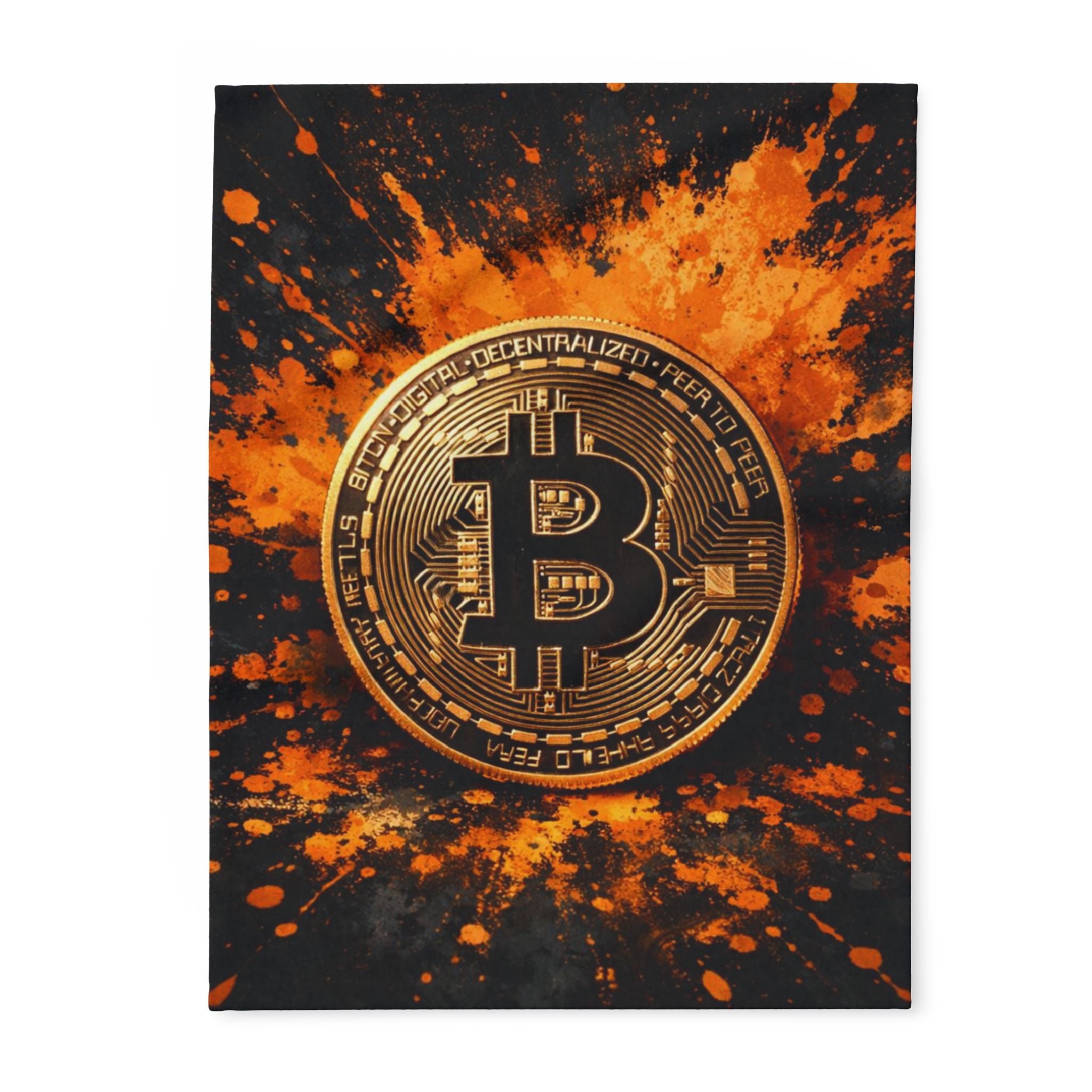 Bitcoin Full Art Arctic Fleece Blanket