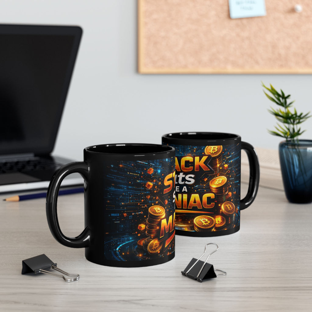 Stack Full Art Black Mug (11oz, 15oz)