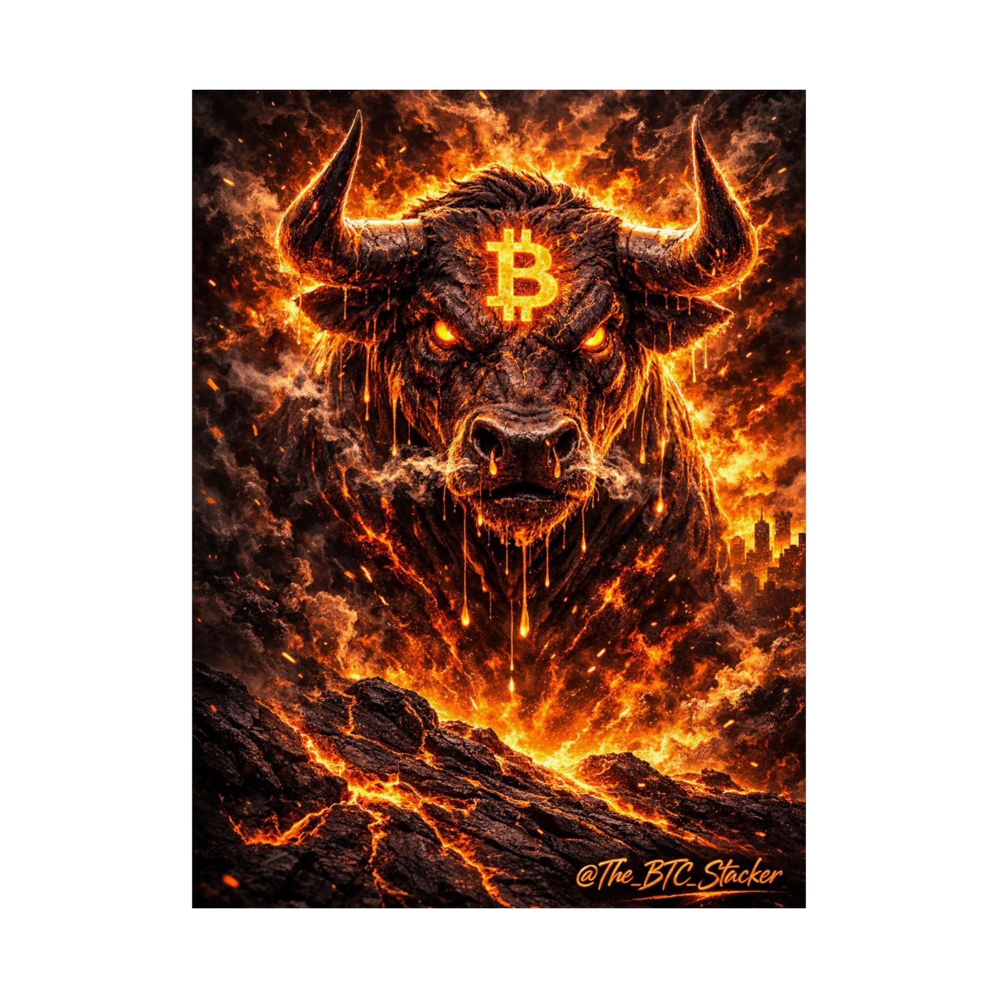 Bitcoin Bull Matte Vertical Posters