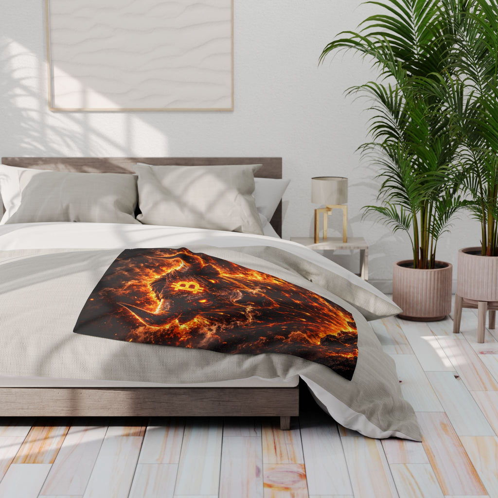 Bitcoin Bull Arctic Fleece Blanket