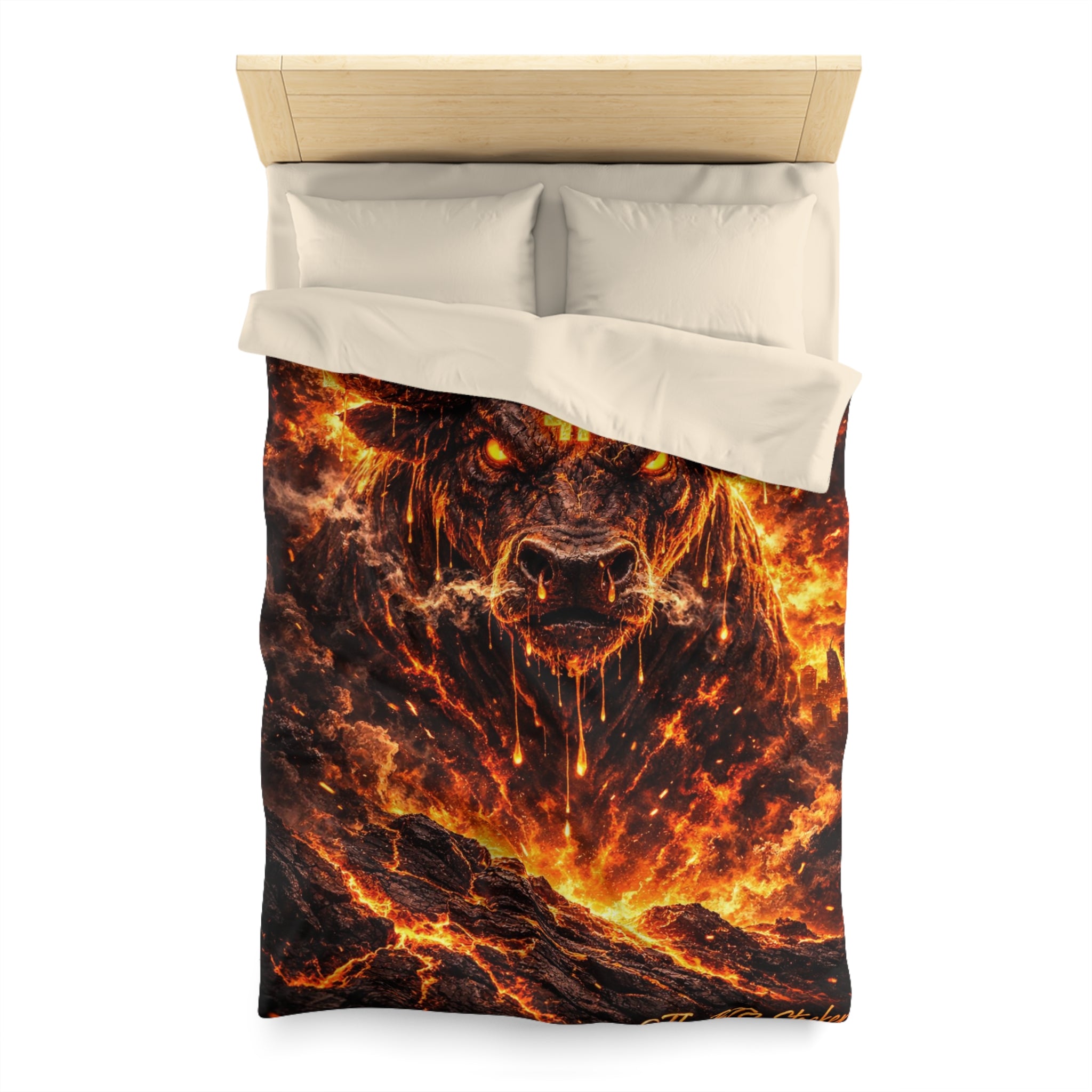 Bitcoin Bull Microfiber Duvet Cover