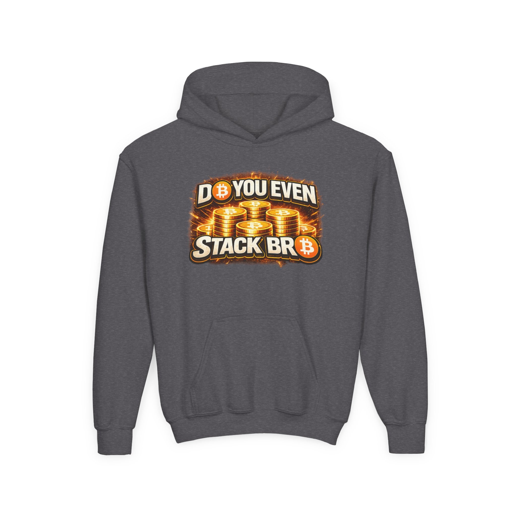 Do You Even Stack Bro Double Sided Youth Heavy Blend Hooded Sweatshirt