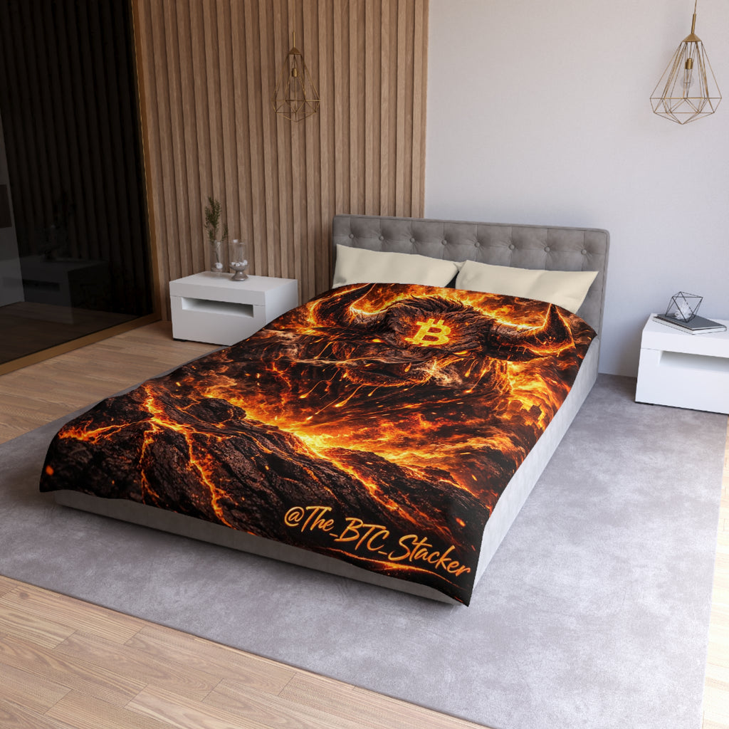 Bitcoin Bull Microfiber Duvet Cover