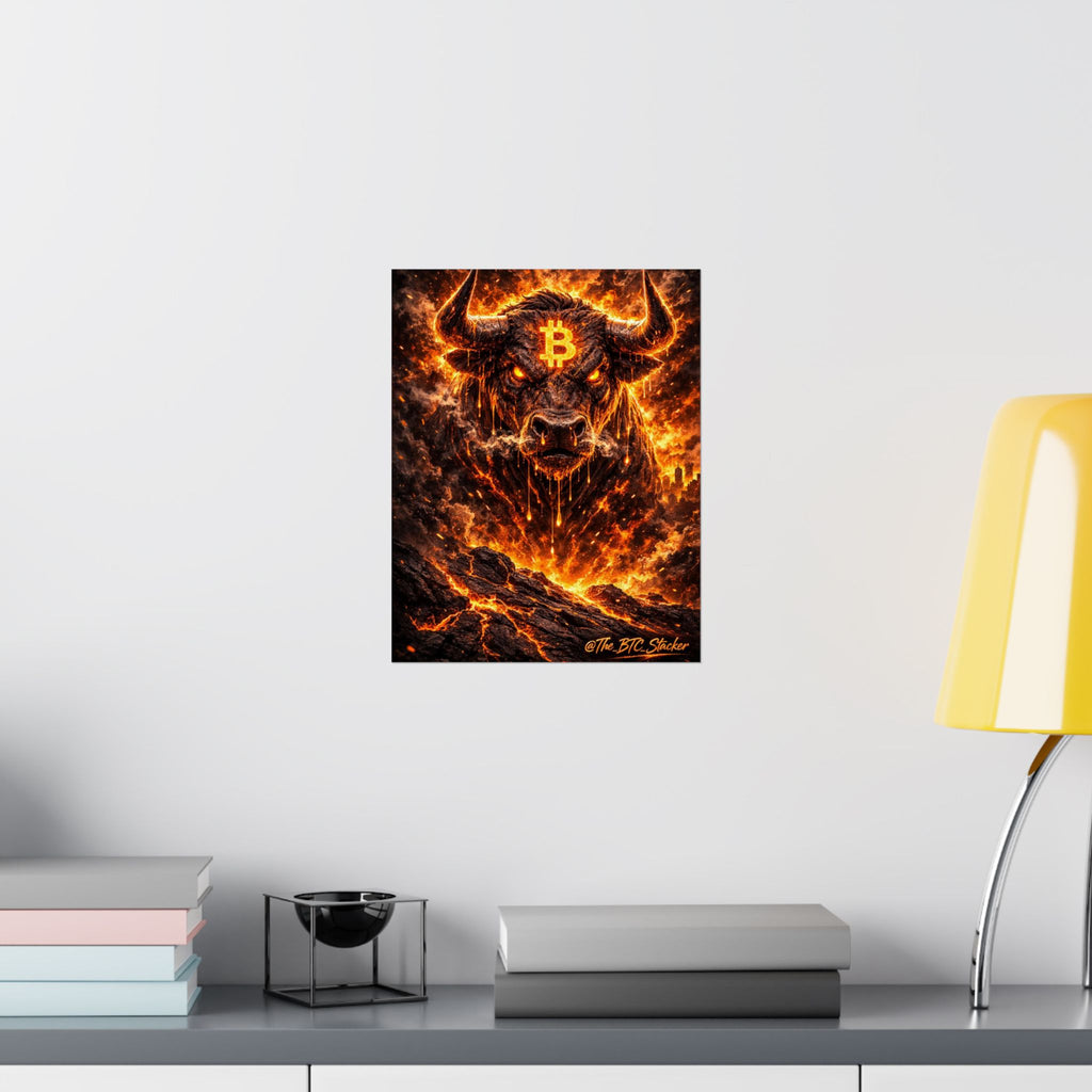 Bitcoin Bull Matte Vertical Posters