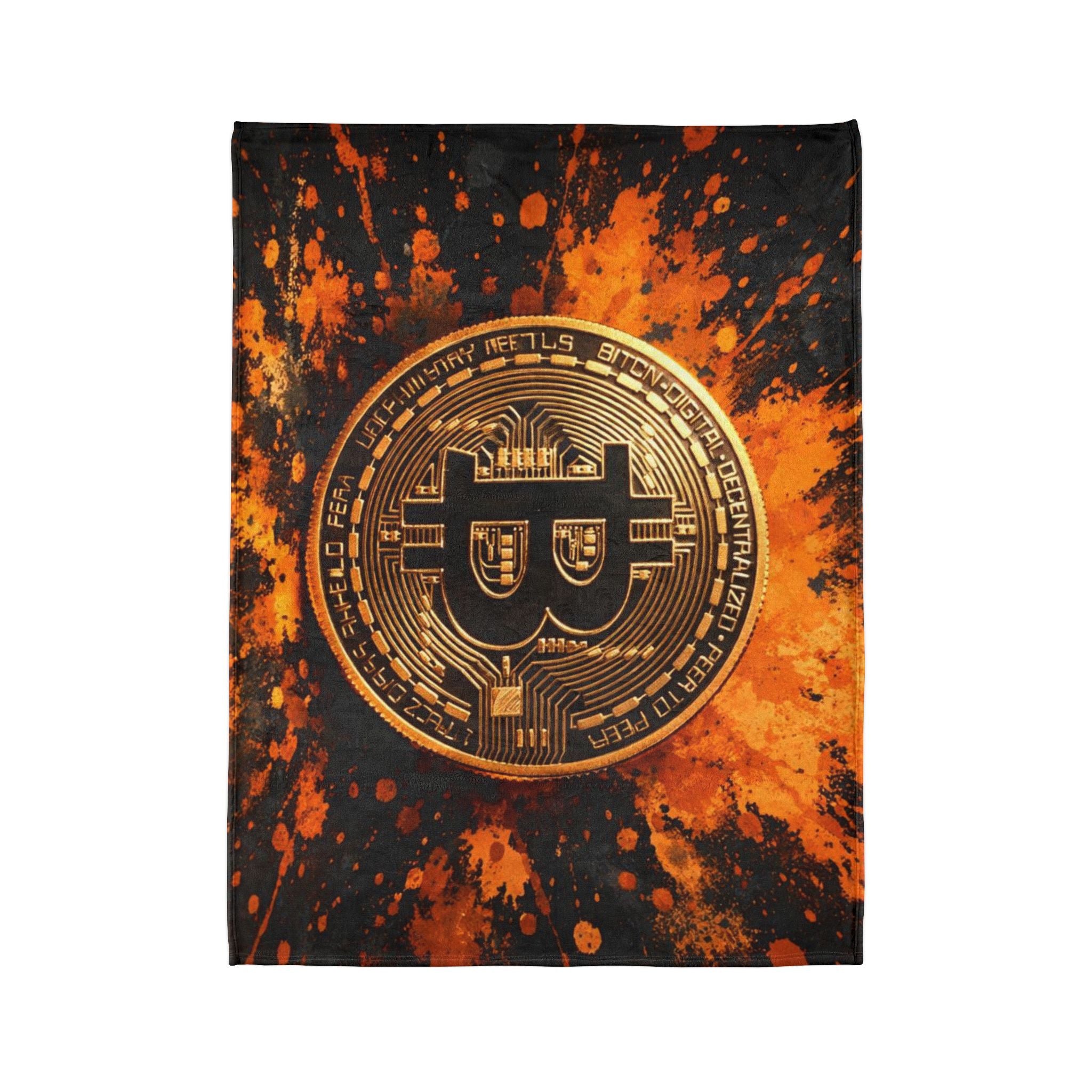 Bitcoin Full Art Soft Polyester Blanket