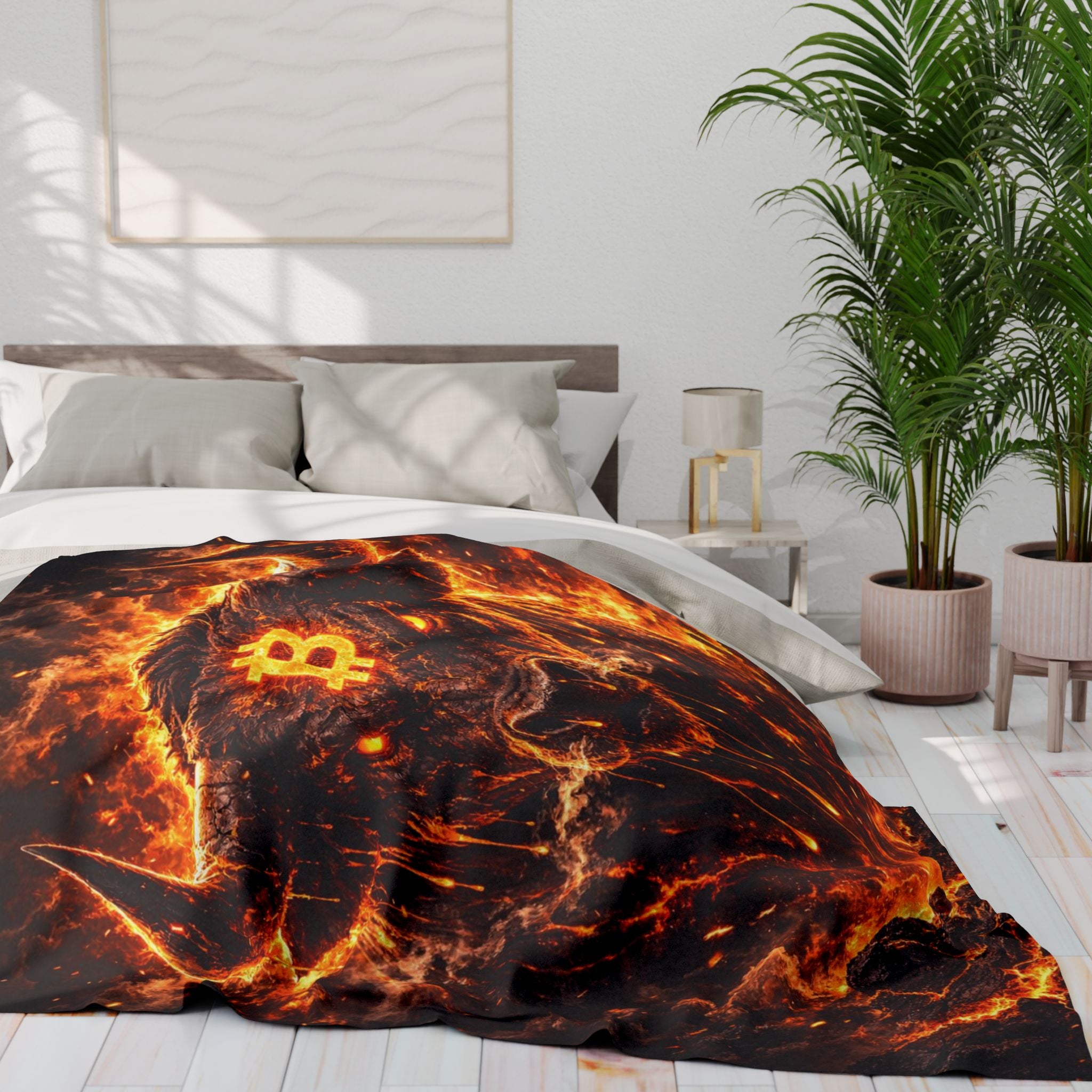 Bitcoin Bull Arctic Fleece Blanket