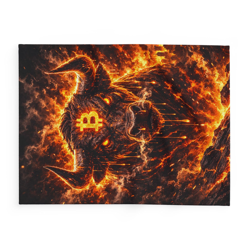 Bitcoin Bull Arctic Fleece Blanket