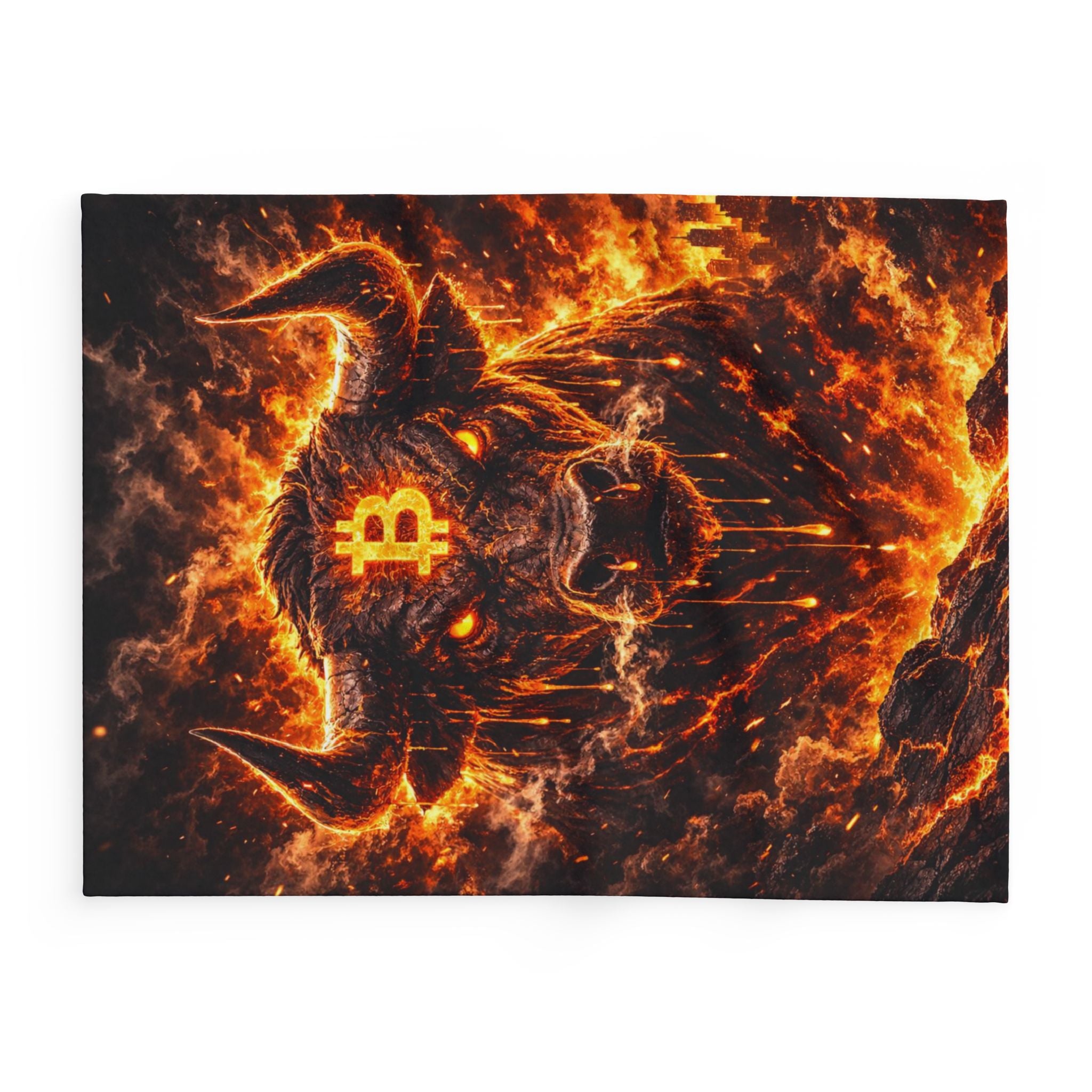 Bitcoin Bull Arctic Fleece Blanket
