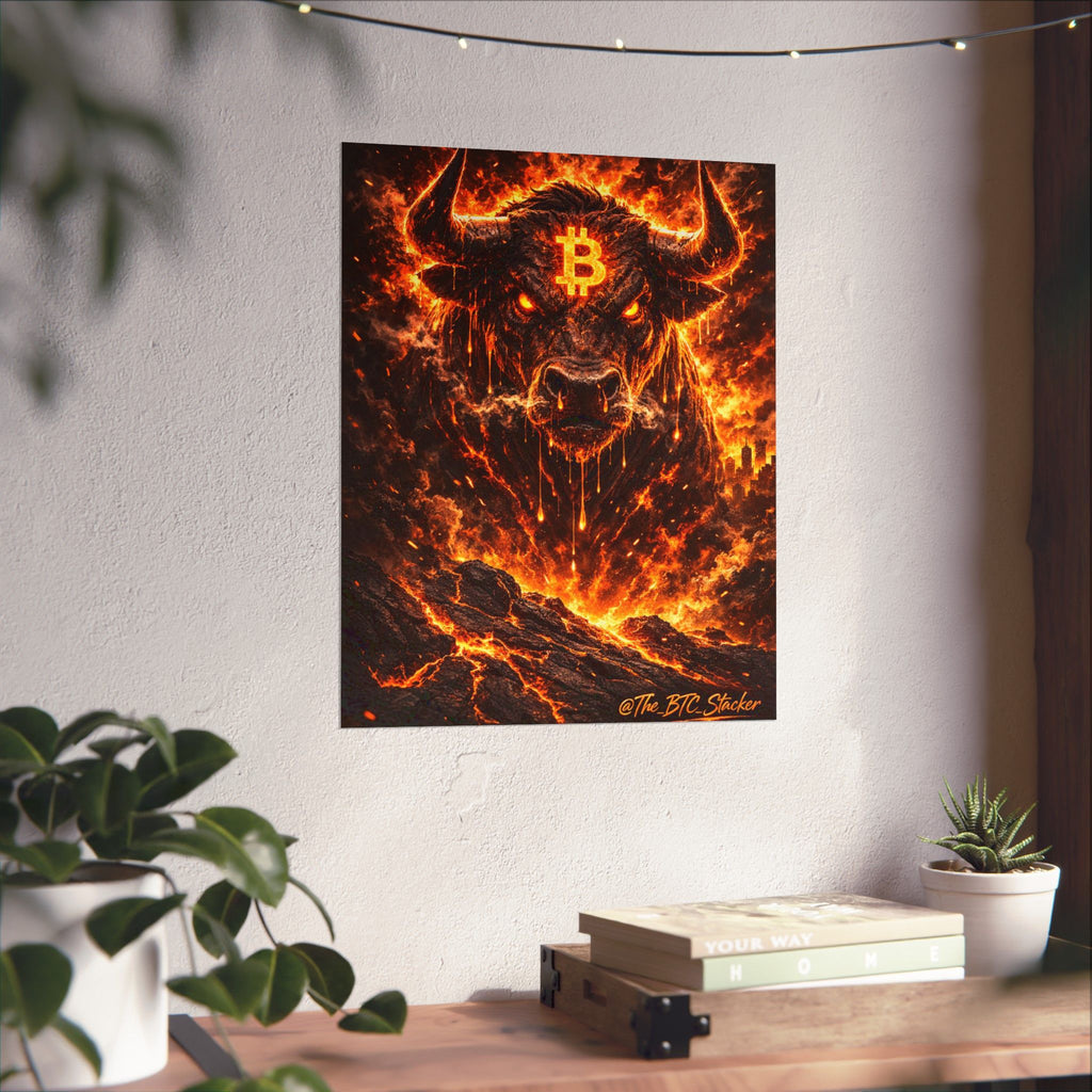 Bitcoin Bull Matte Vertical Posters