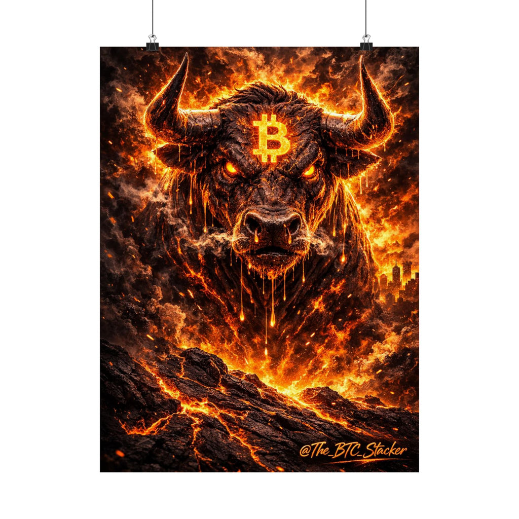 Bitcoin Bull Matte Vertical Posters