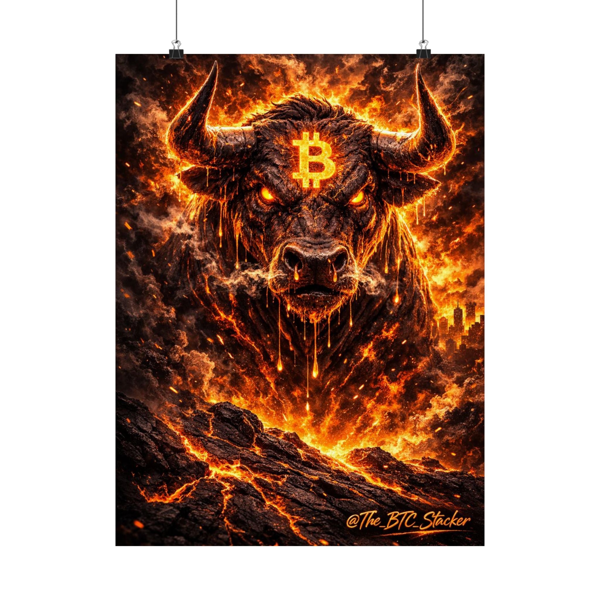 Bitcoin Bull Matte Vertical Posters