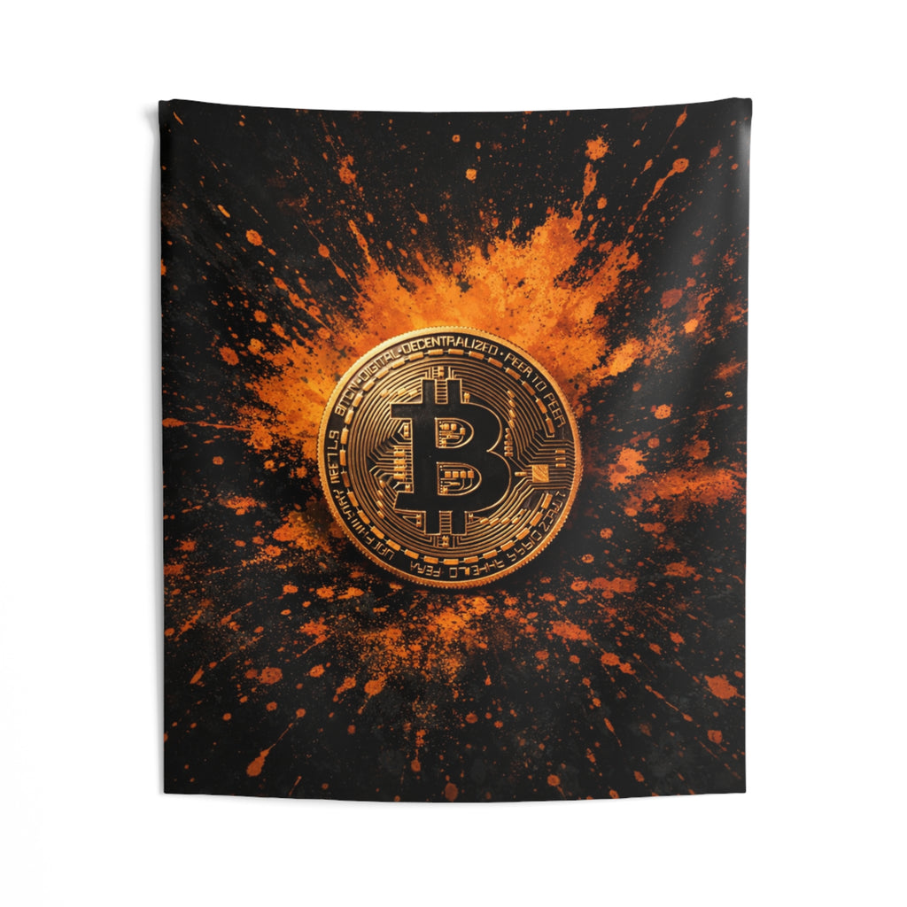 Bitcoin Abstract Indoor Wall Tapestries