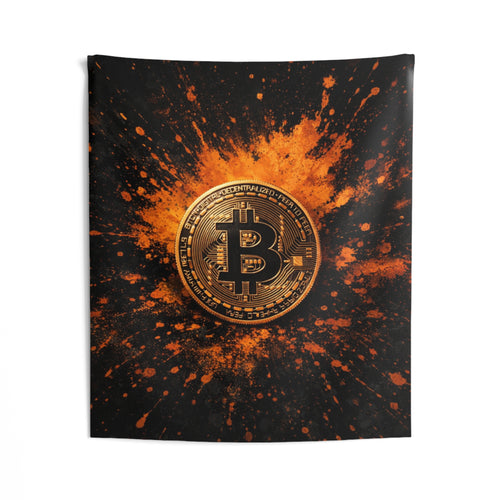 Bitcoin Abstract Indoor Wall Tapestries