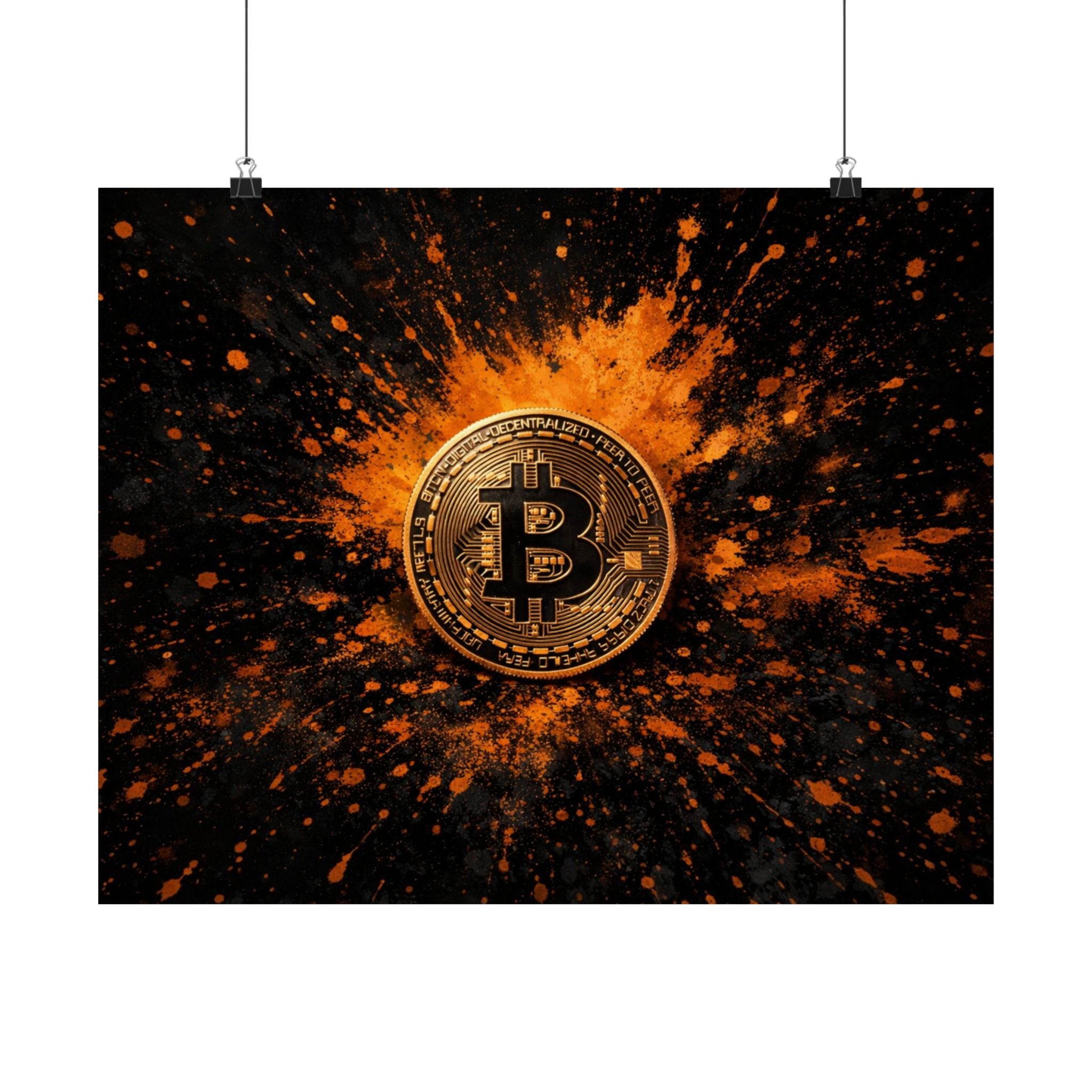 Bitcoin Full Art Matte Horizontal Posters