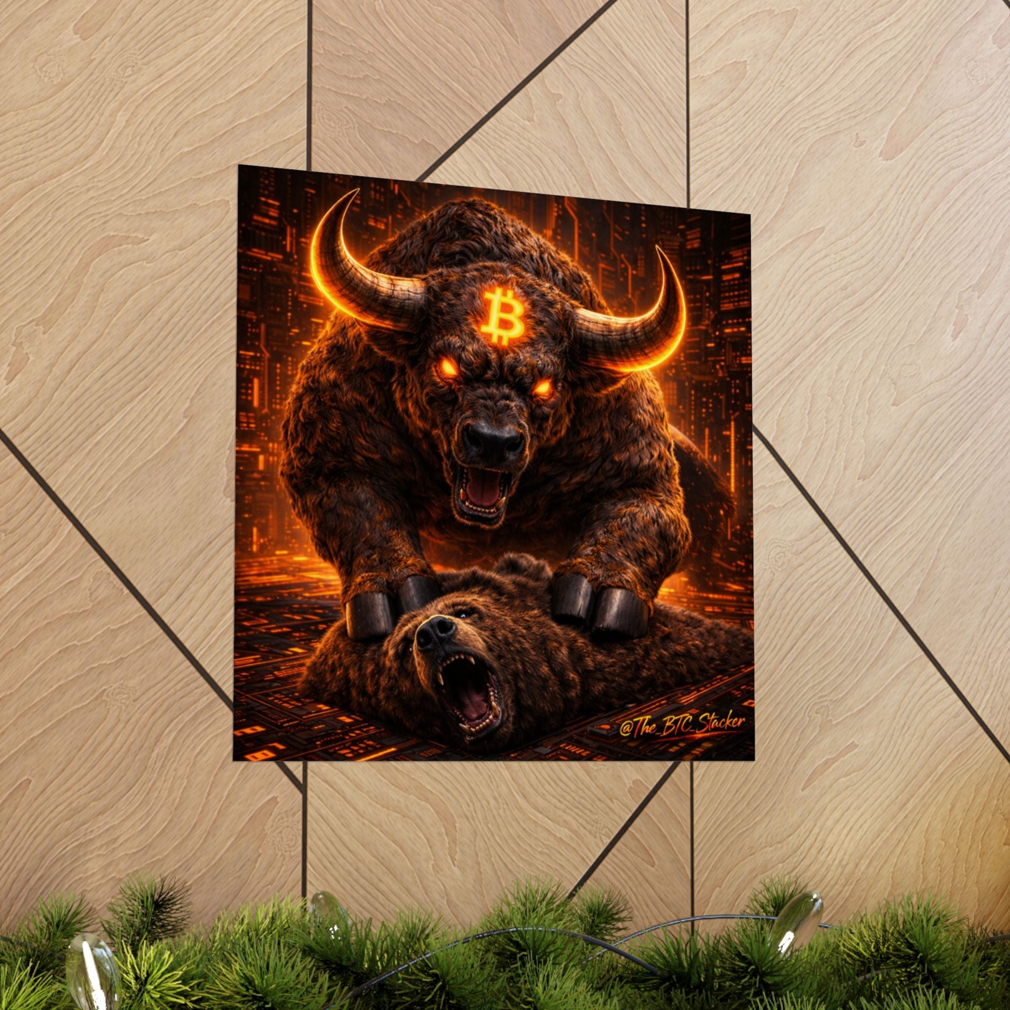 Bulls vs Bears Matte Vertical Posters
