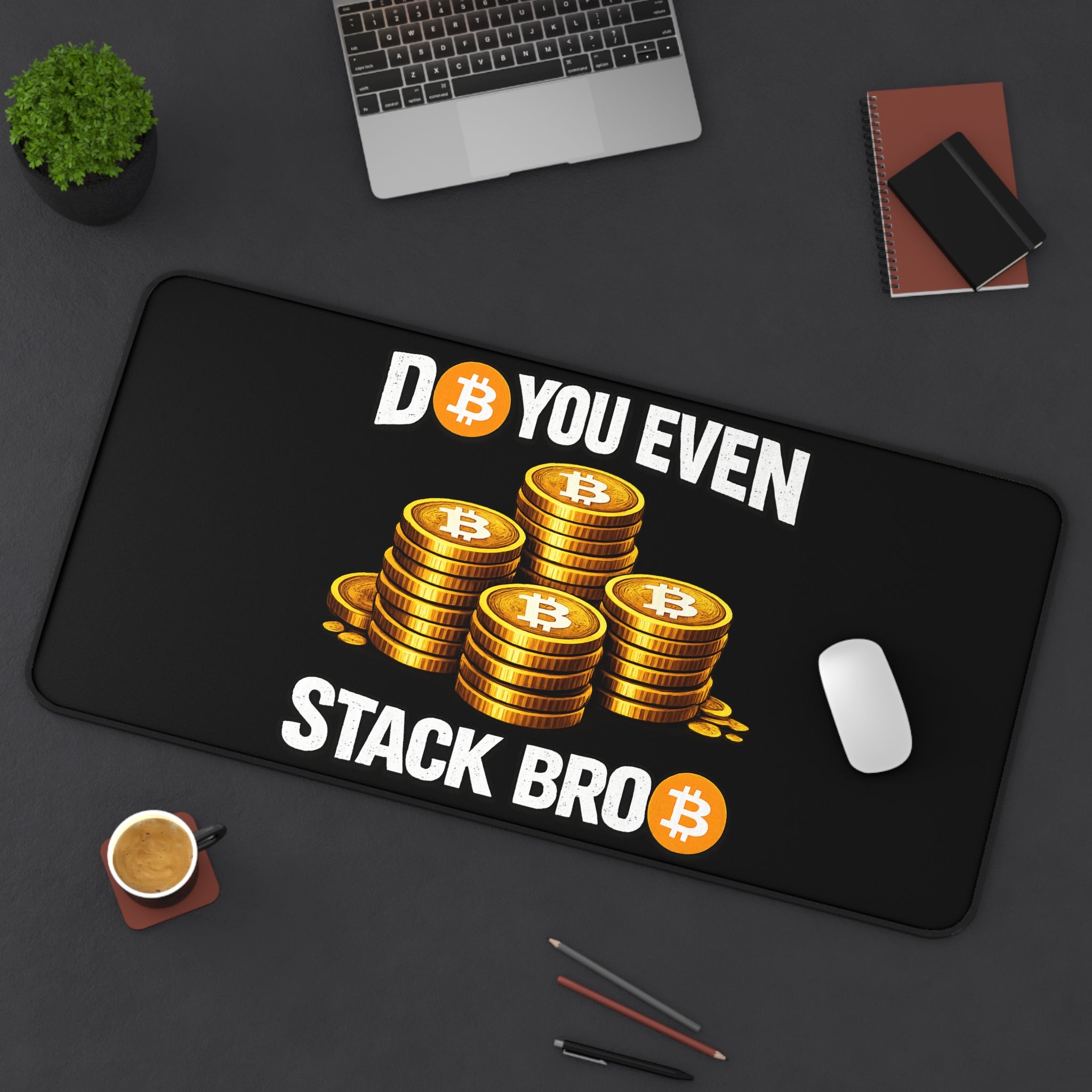 Do You Even Stack Bro Black Desk Mat