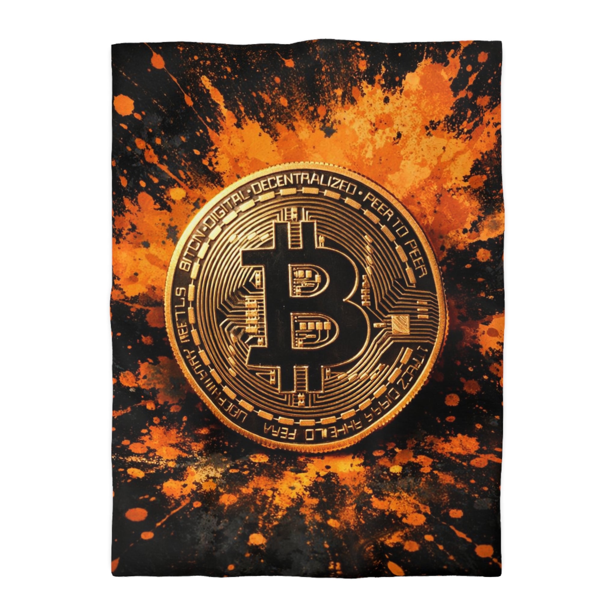 Bitcoin Full Art Microfiber Duvet Cover