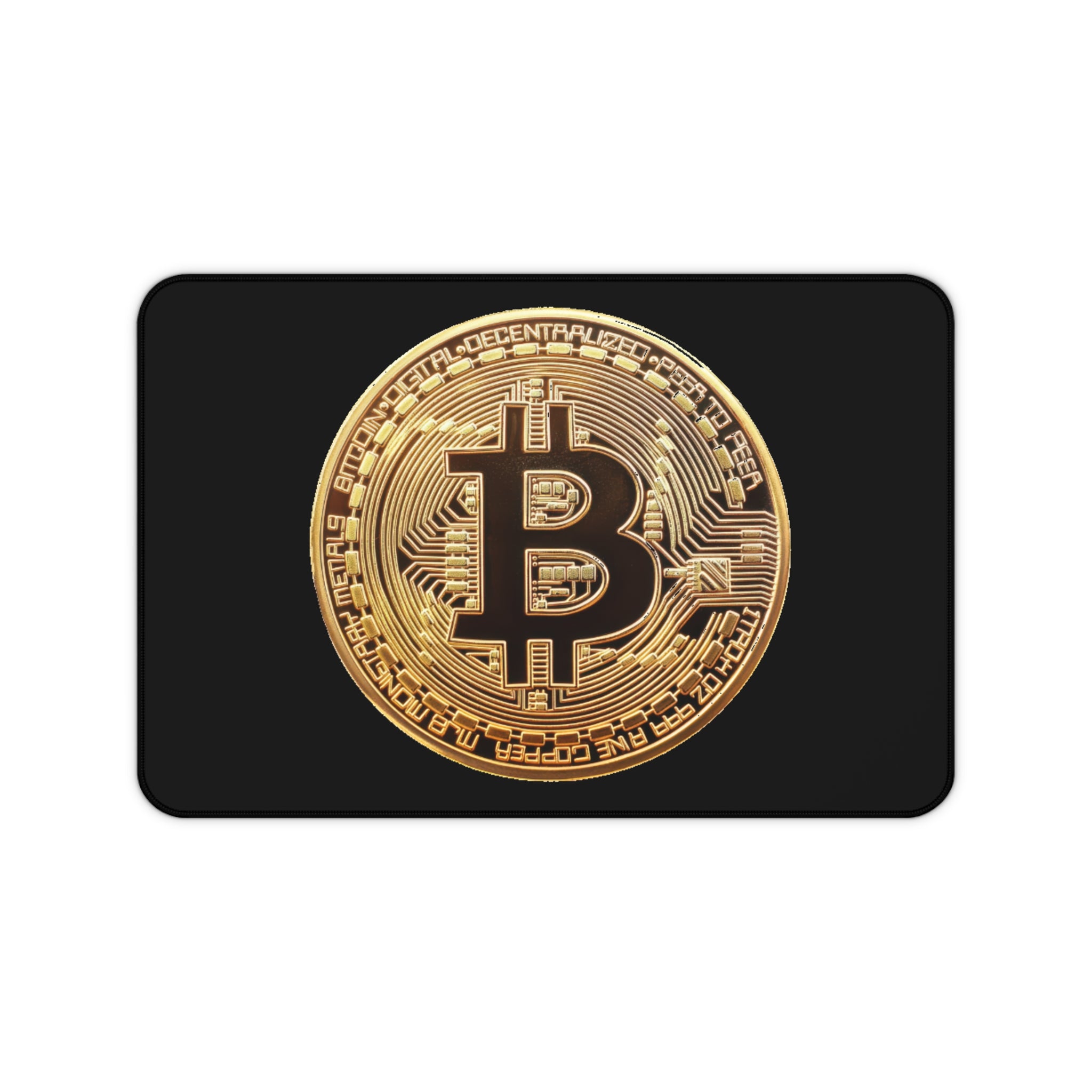 Bitcoin Black Desk Mat