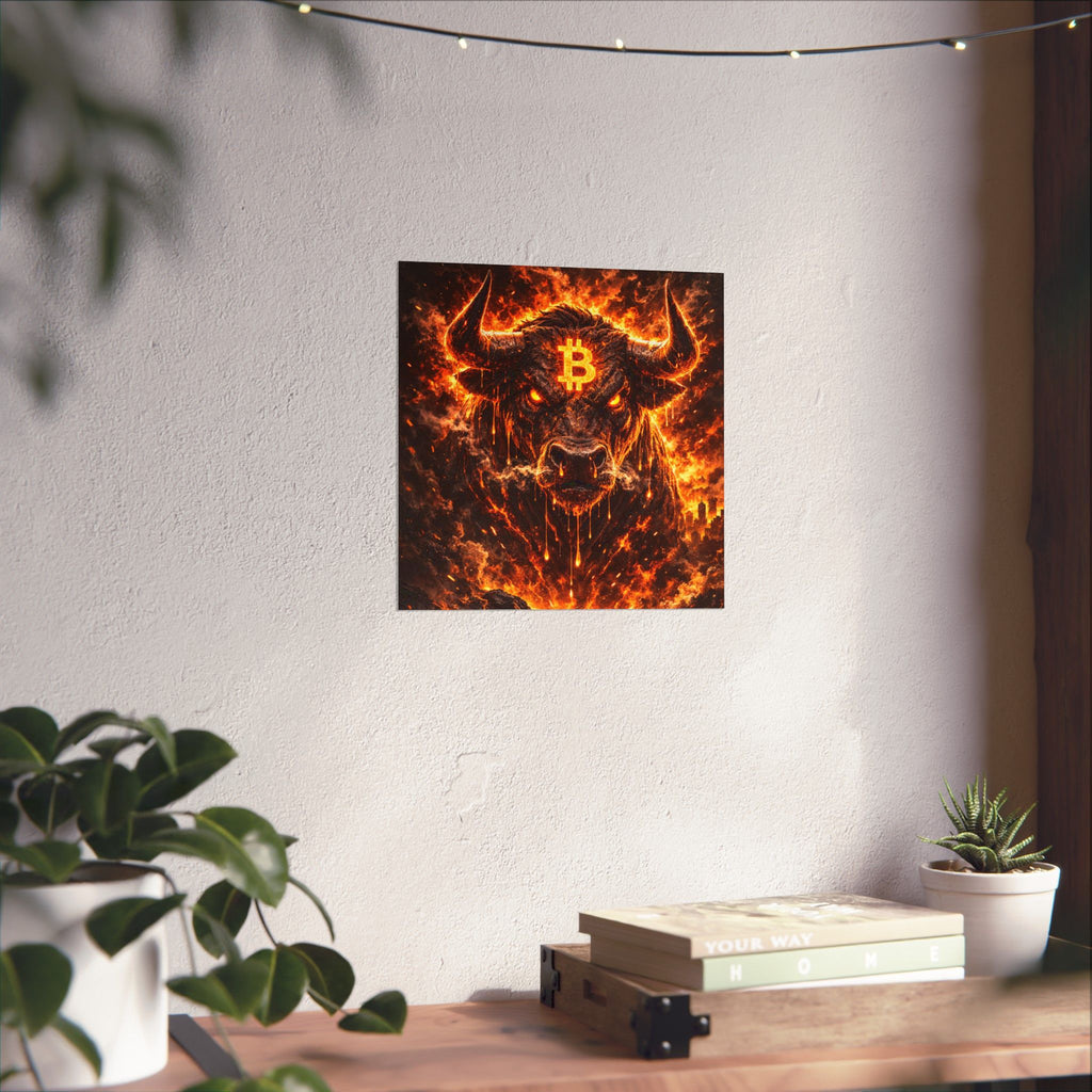 Bitcoin Bull Matte Vertical Posters