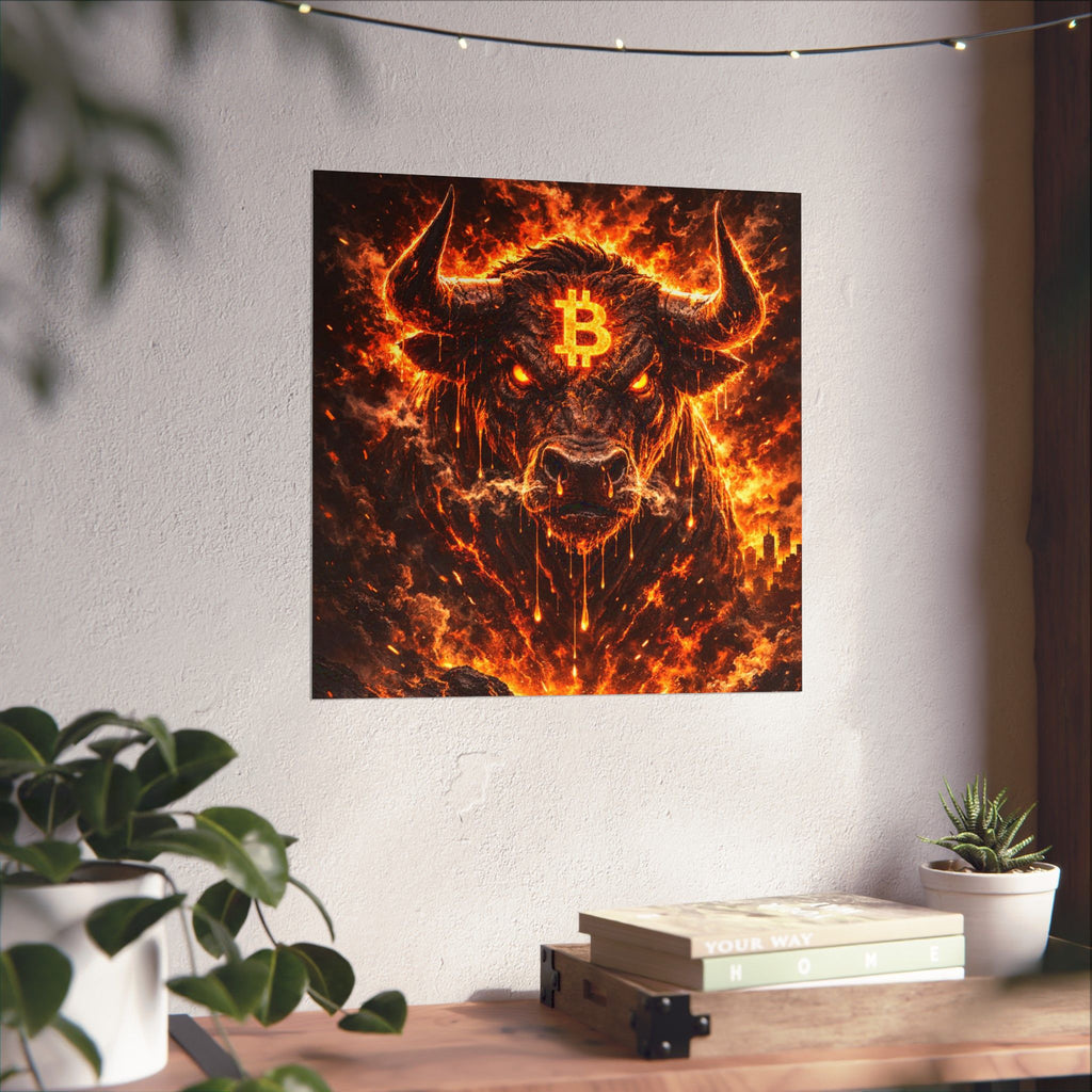 Bitcoin Bull Matte Vertical Posters