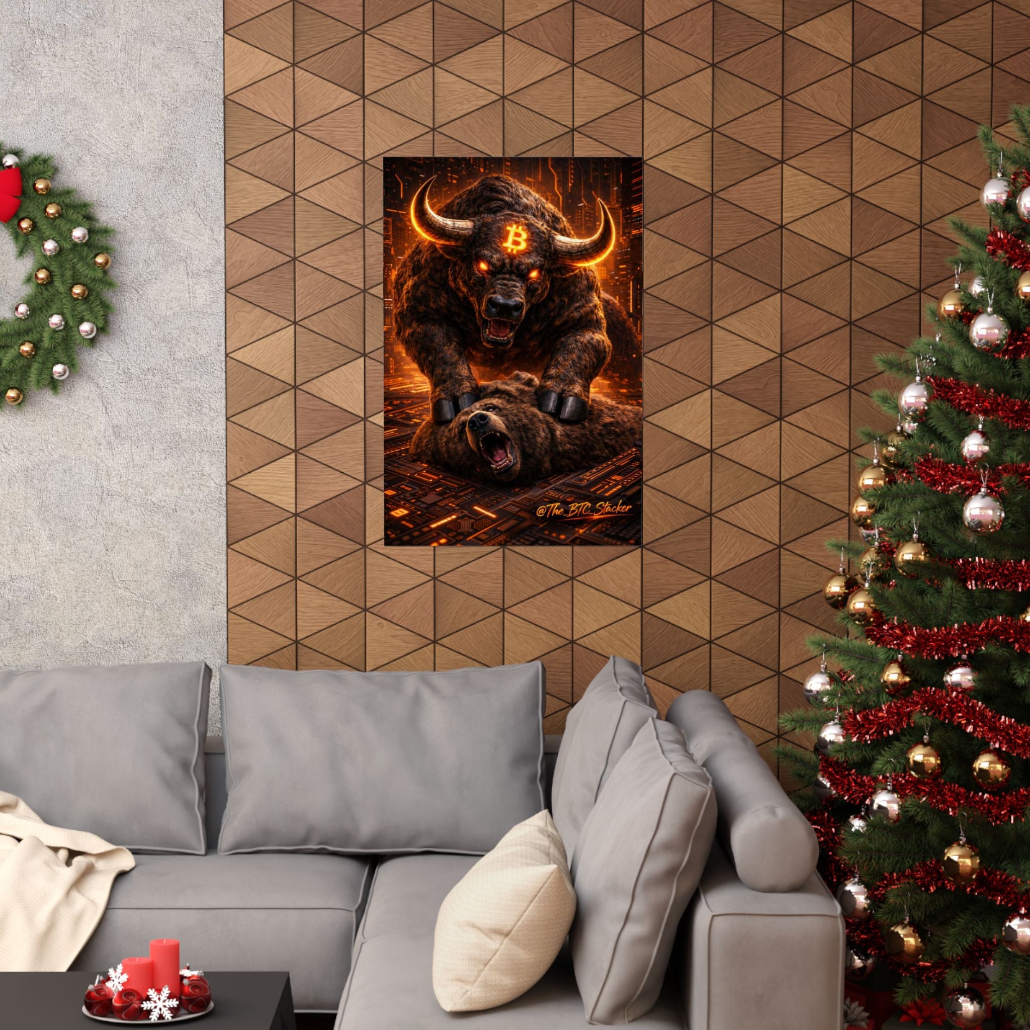 Bulls vs Bears Matte Vertical Posters