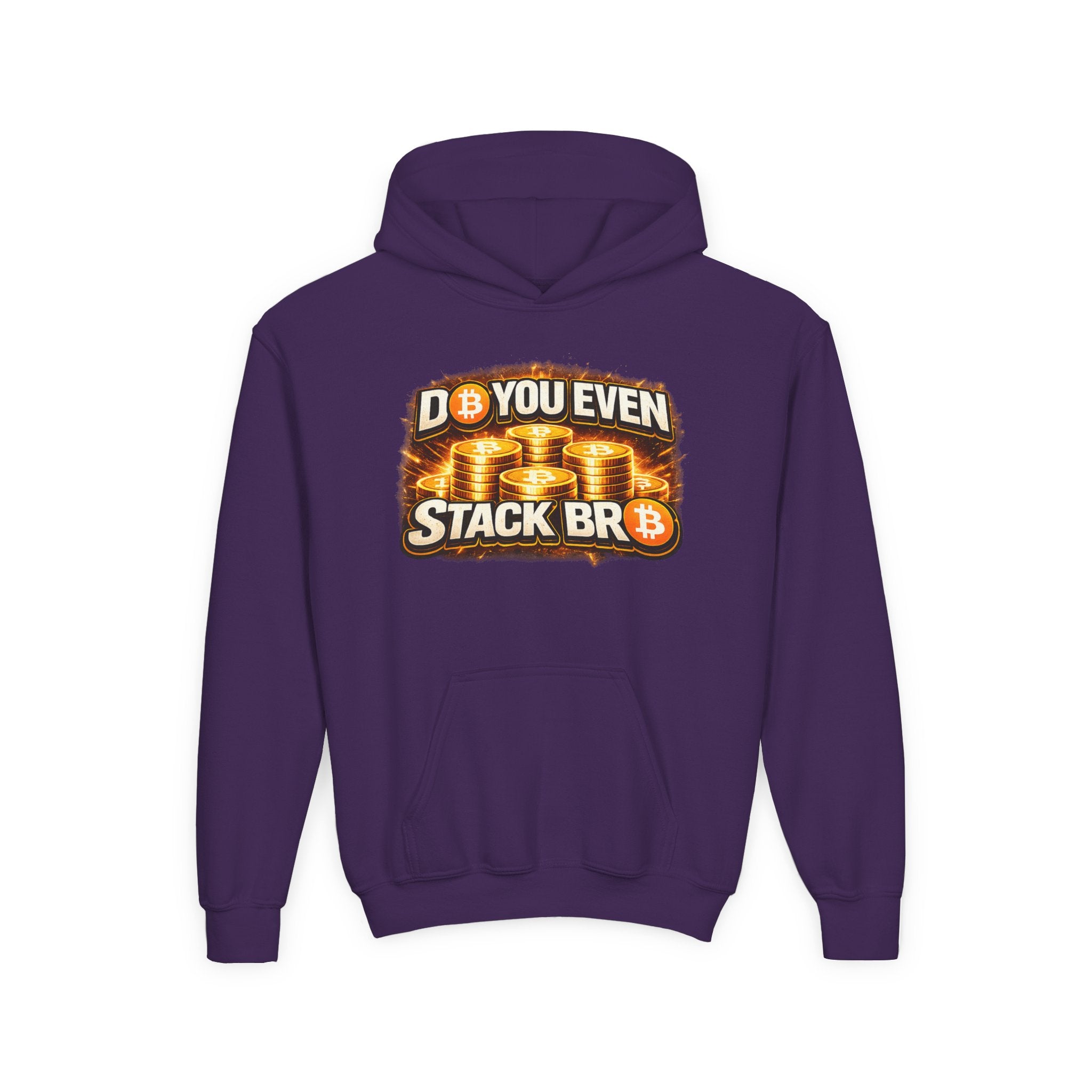Do You Even Stack Bro Double Sided Youth Heavy Blend Hooded Sweatshirt